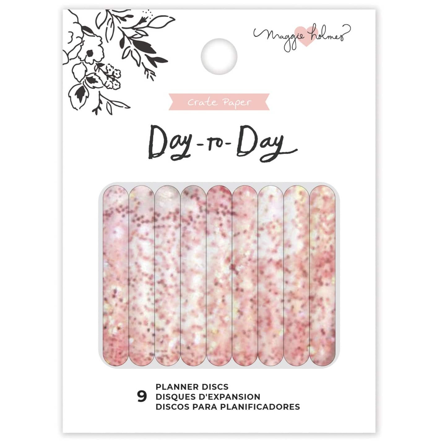 Maggie Holmes Day-To-Day Pink Glitter Planner Discs