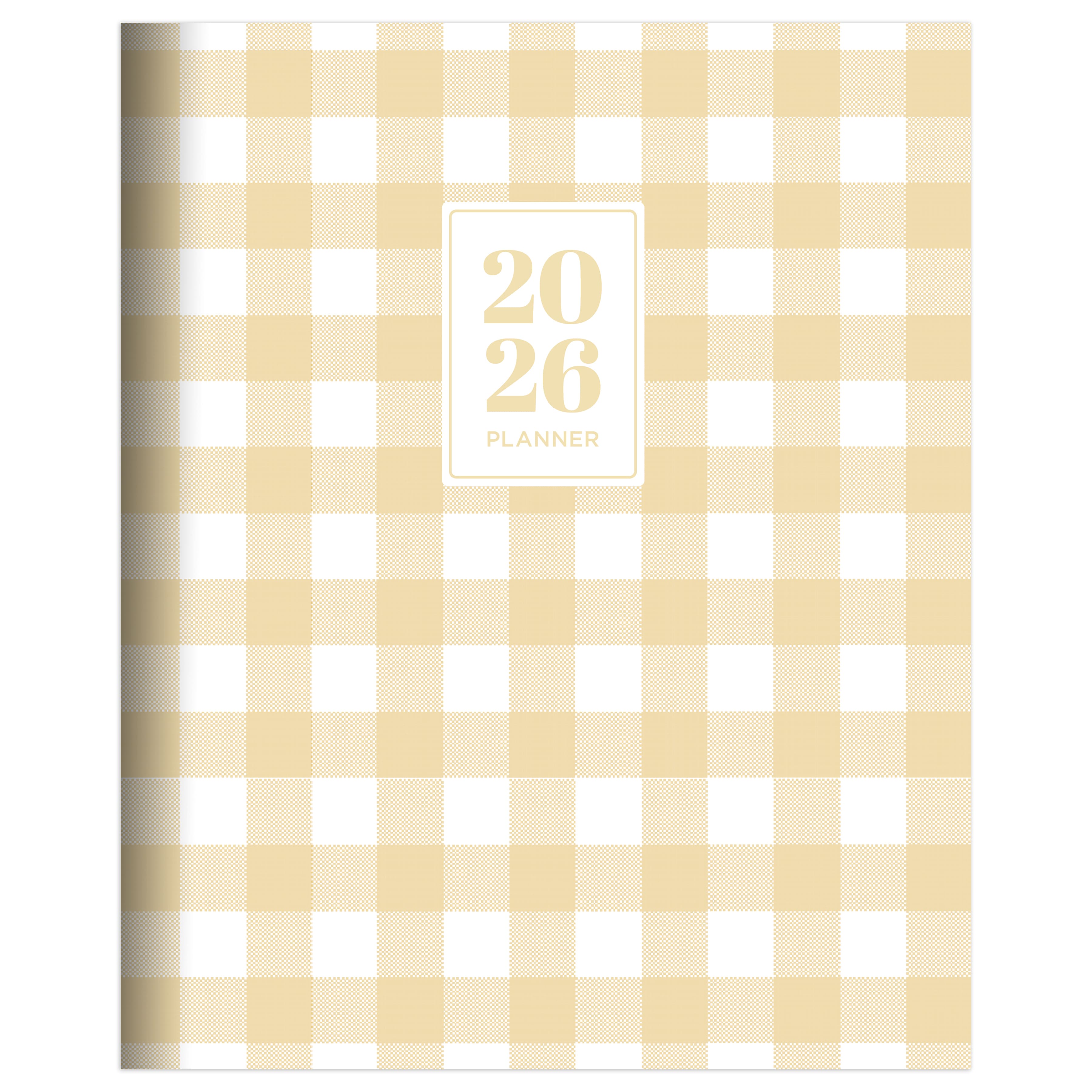 2026 Gingham Wheat Medium Monthly Planner