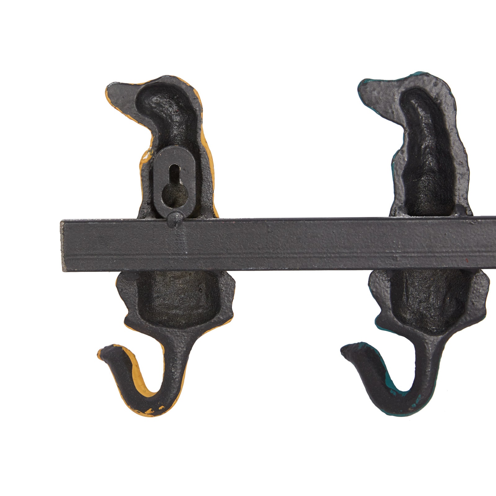 Multi Colored Metal Farmhouse Wall Hook, 5" x 19" x 1"