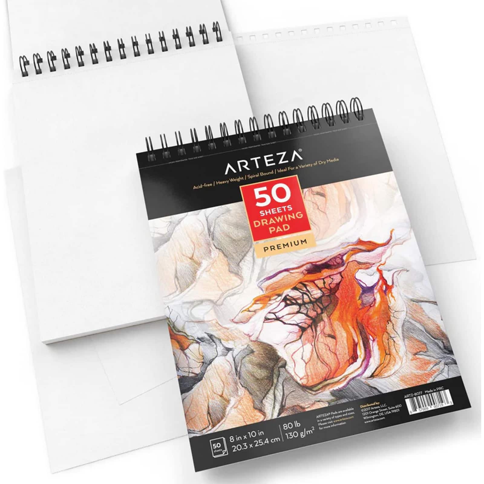 Arteza&#xAE; 8&#x22; x 10&#x22; Spiral Drawing Pads, 2ct.