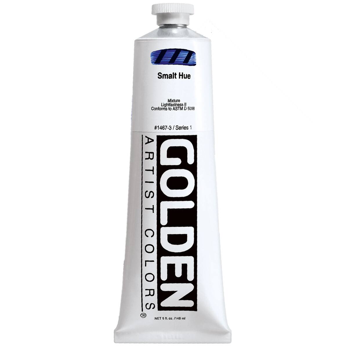 Golden Heavy Body Acrylic Paint, 5 oz in 1467 Smalt Blue Hue