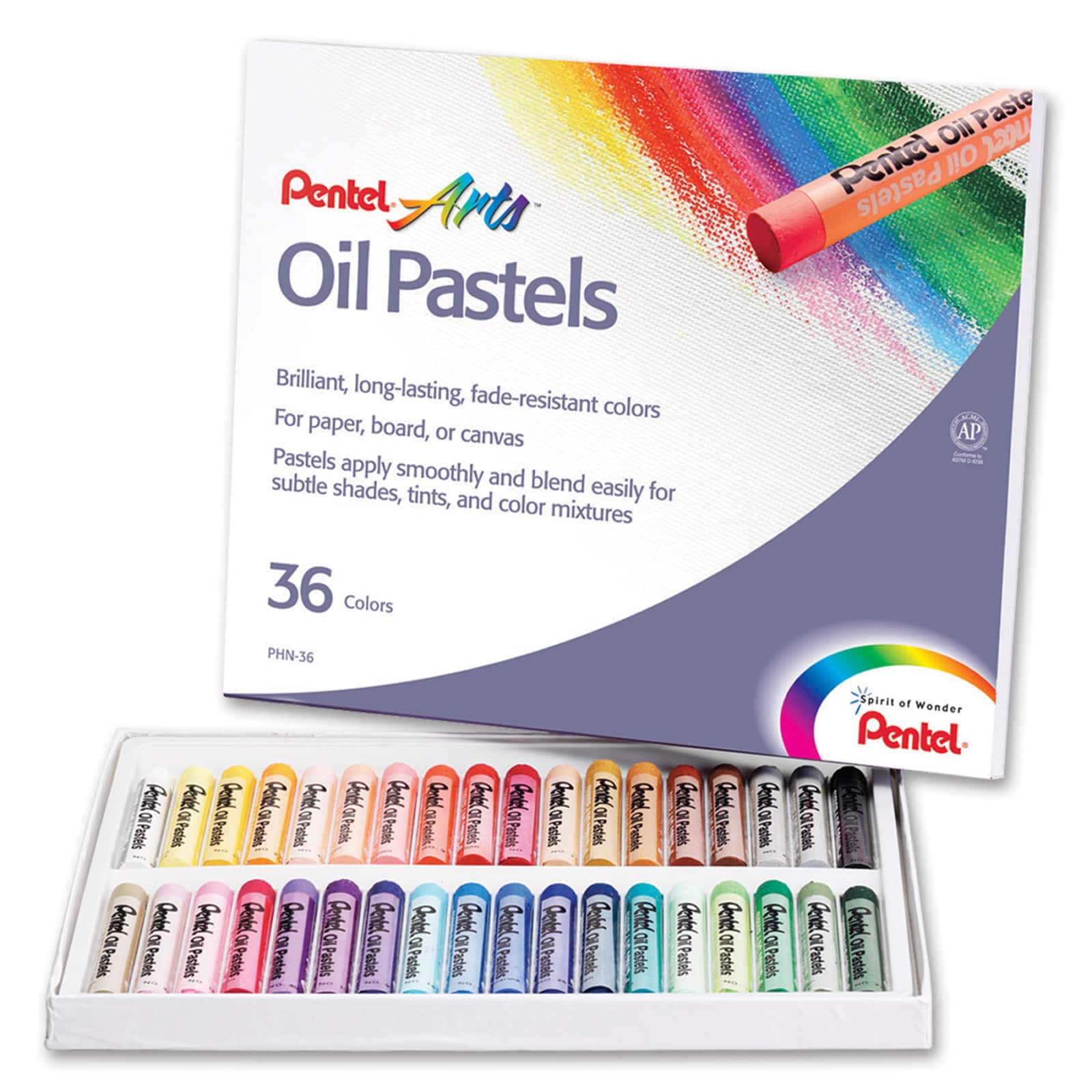 Pentel Arts&#xAE; 36 Color Oil Pastels Set