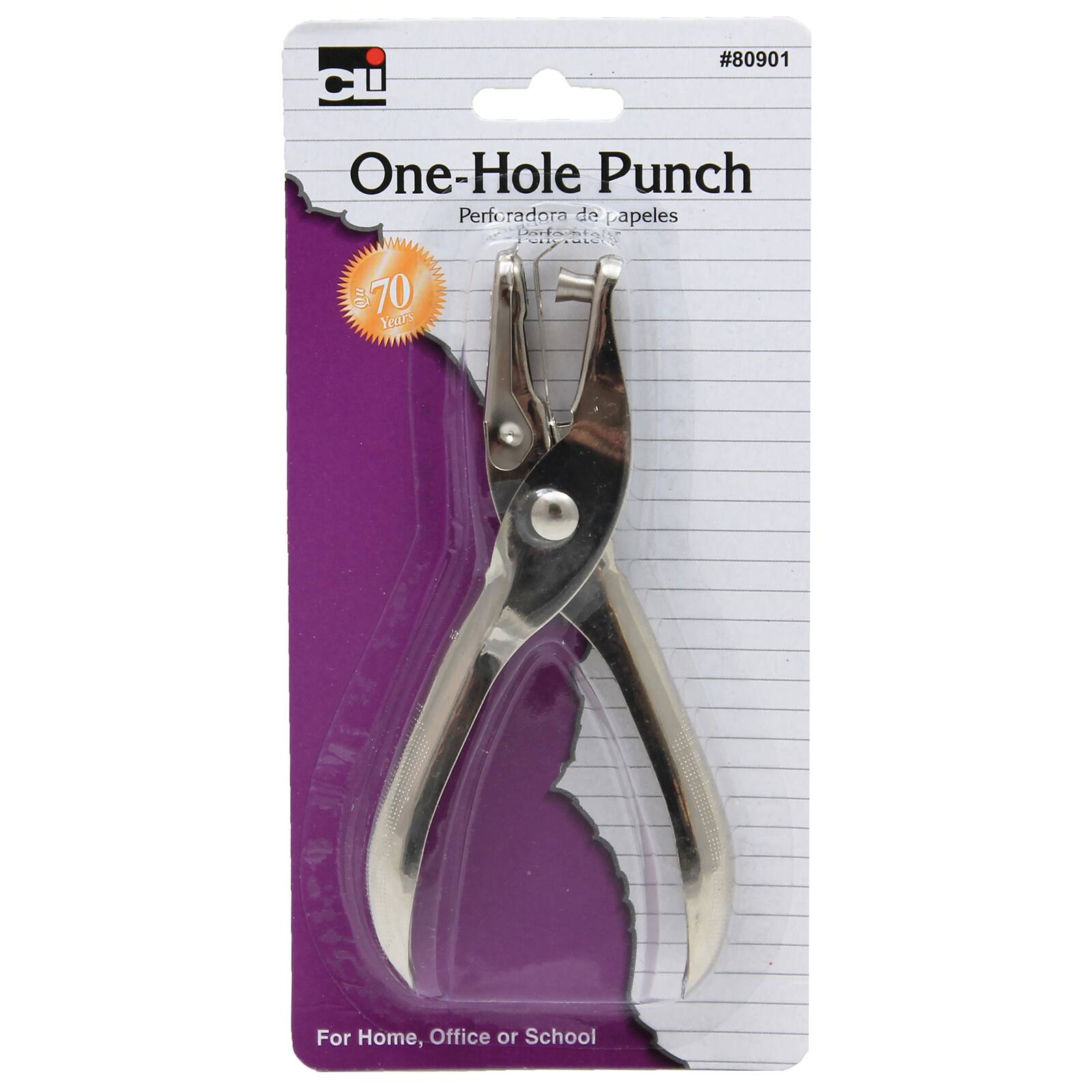Charles Leonard 1-Hole Paper Punch, 12ct.