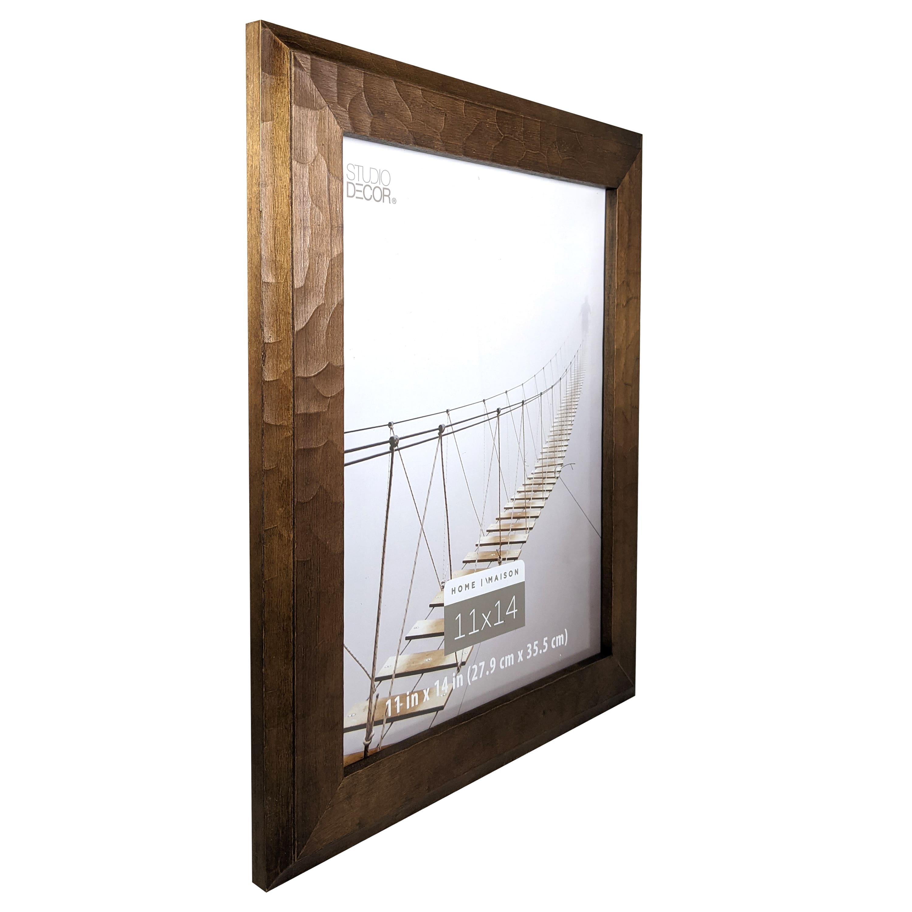 Home 11" x 14" Walnut Hammered Frame by Studio Décor®