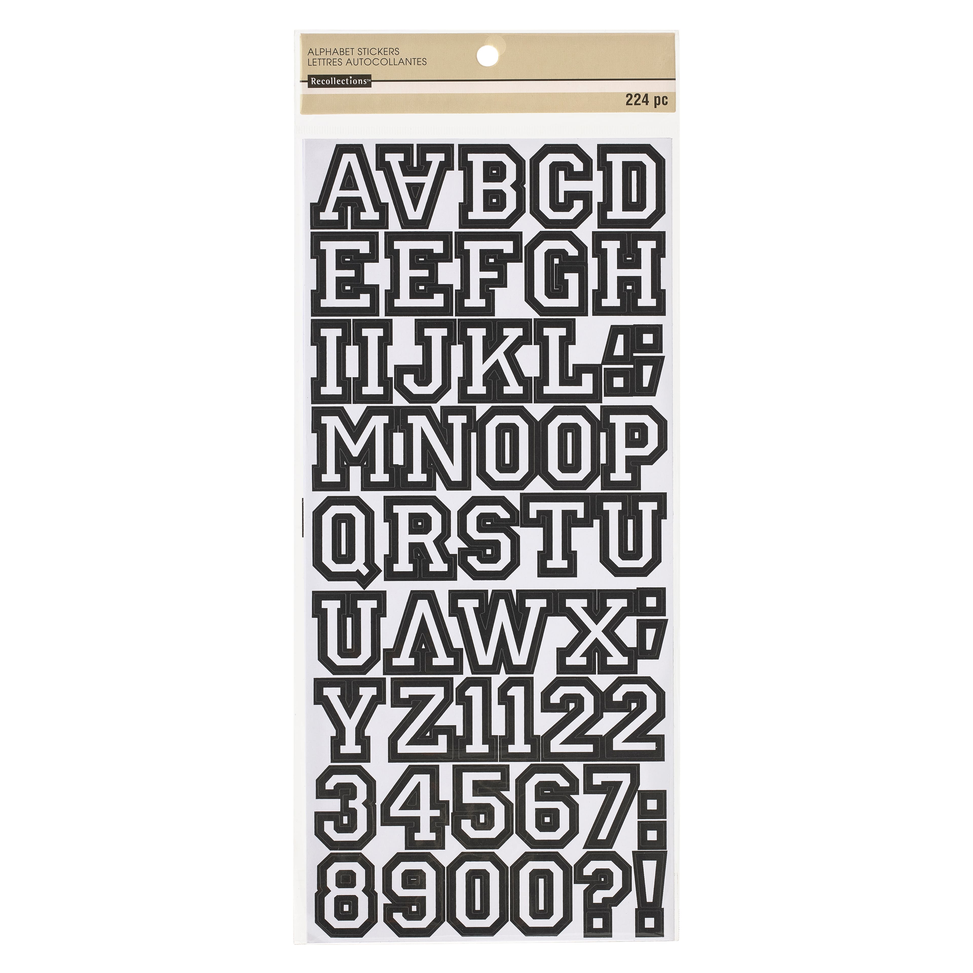 12 Packs: 244 ct. (2928 total) Letterman Alphabet Stickers by Recollections&#x2122;