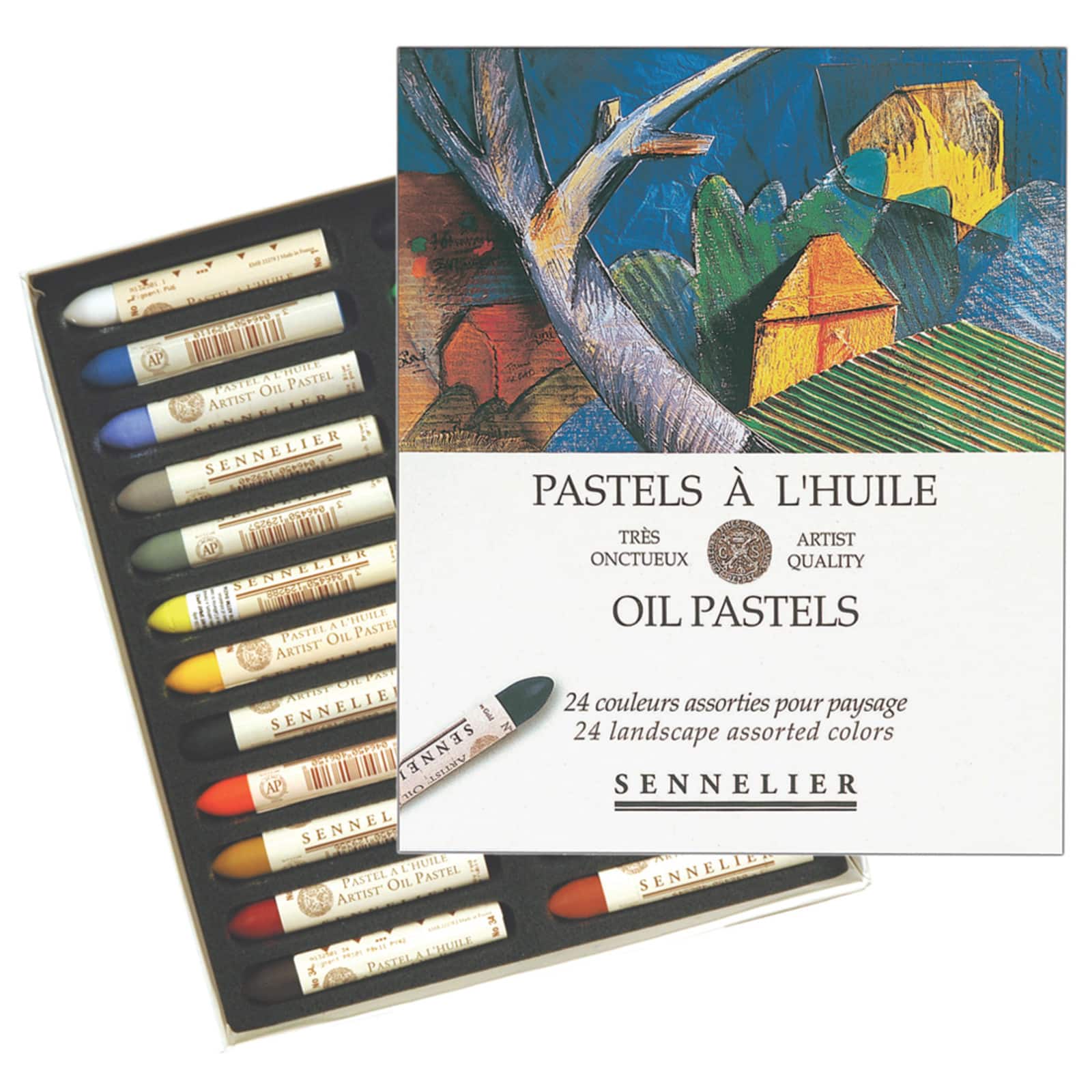 Sennelier Oil Pastel Set, 12-Colors 