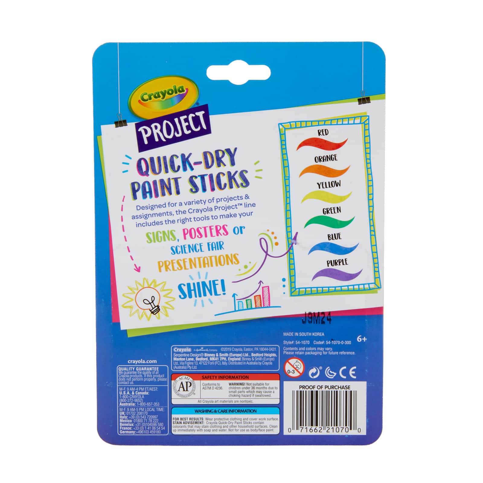 Crayola® Project™ Quick-Dry Paint Sticks
