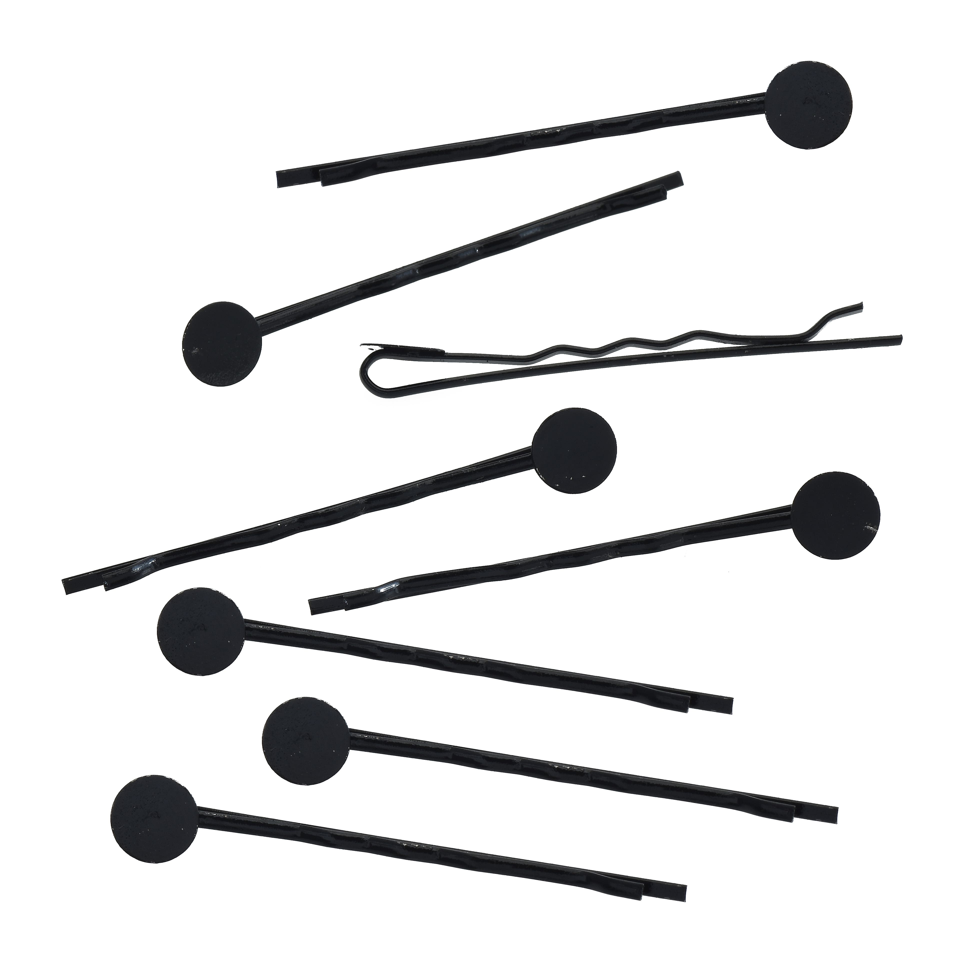 Bobby Pins with 8mm Circle Blanks, 25ct. by Bead Landing™