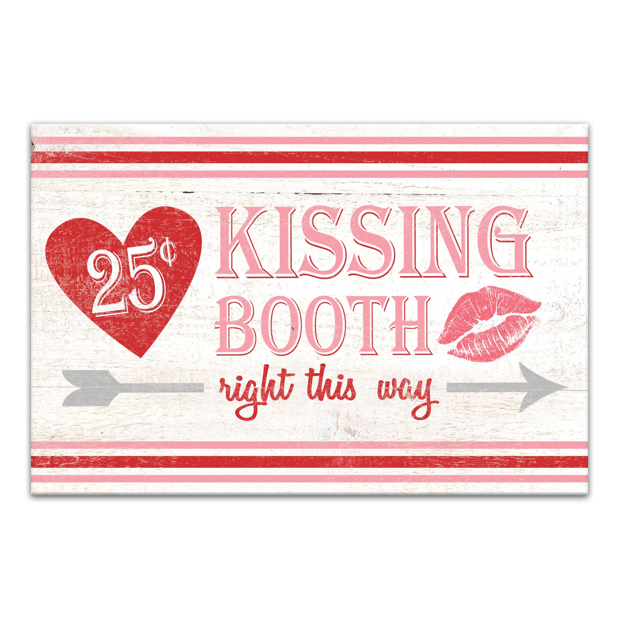 Kissing Booth 12" x 18" Canvas Wall Art
