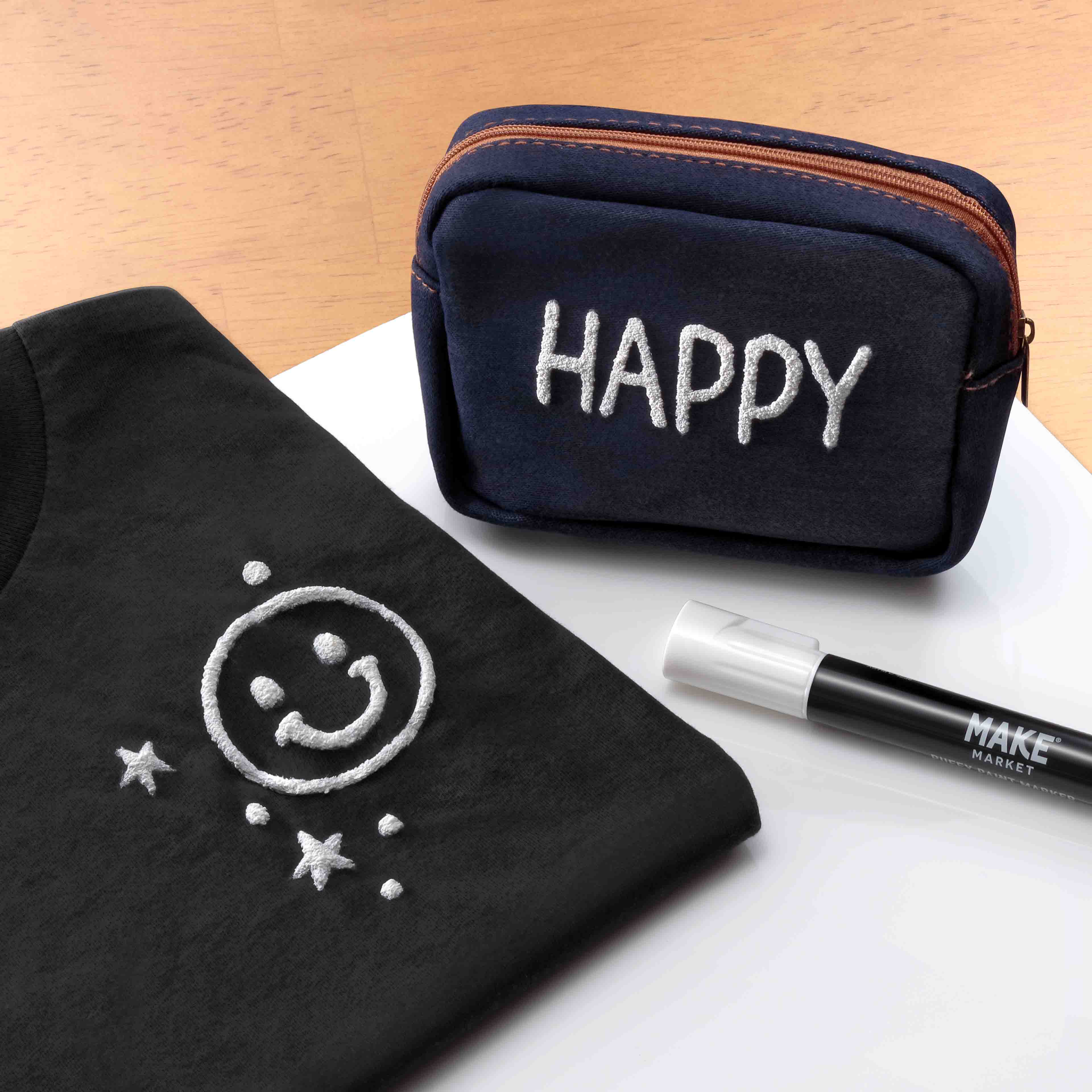 White Puffy Velvet Fabric Paint Marker by Make Market®