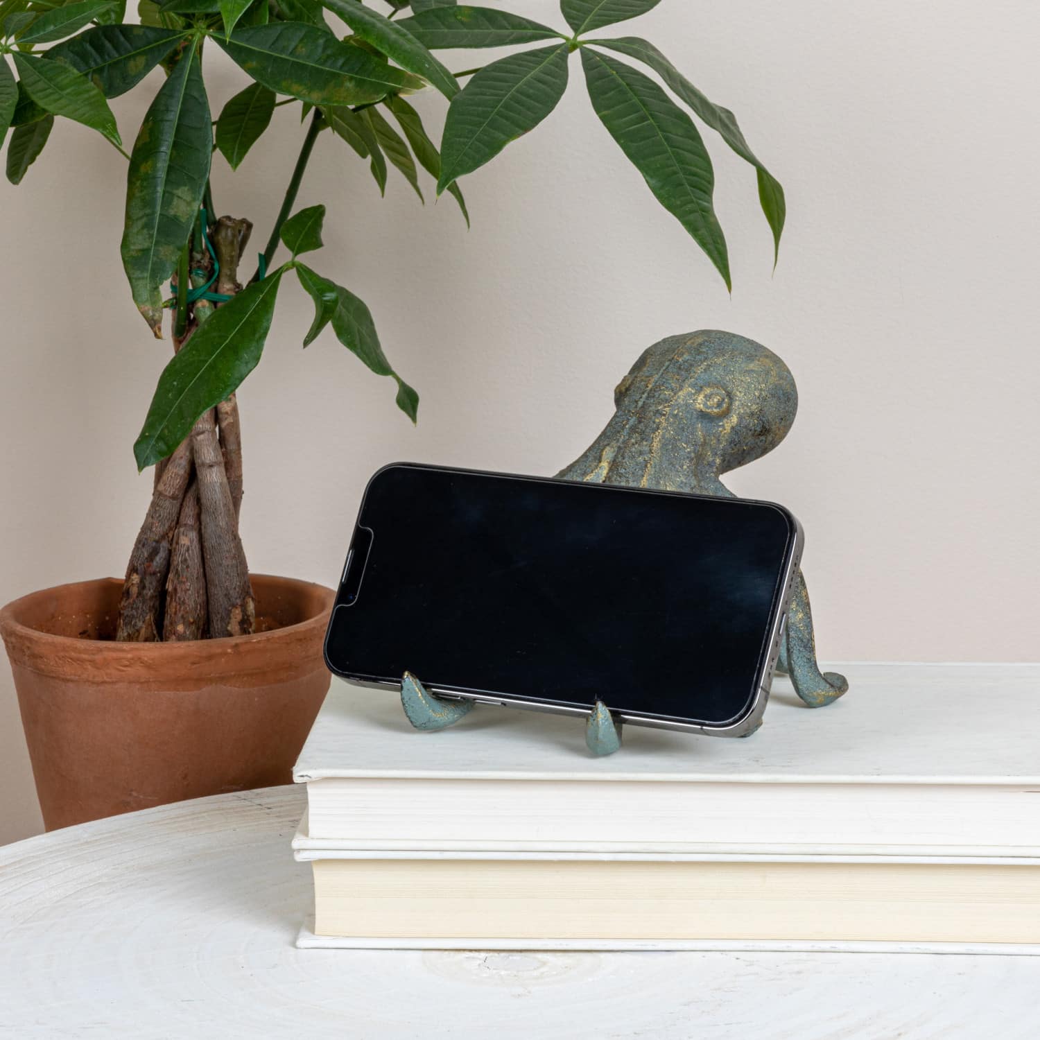 Hello Honey® 6" Patina Finish Octopus Figurine Phone & Tablet Holder