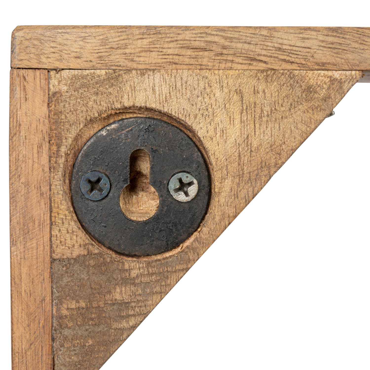 Hello Honey® 28" Square Walnut Finish Reclaimed Wood Shelf with 16 Compartments