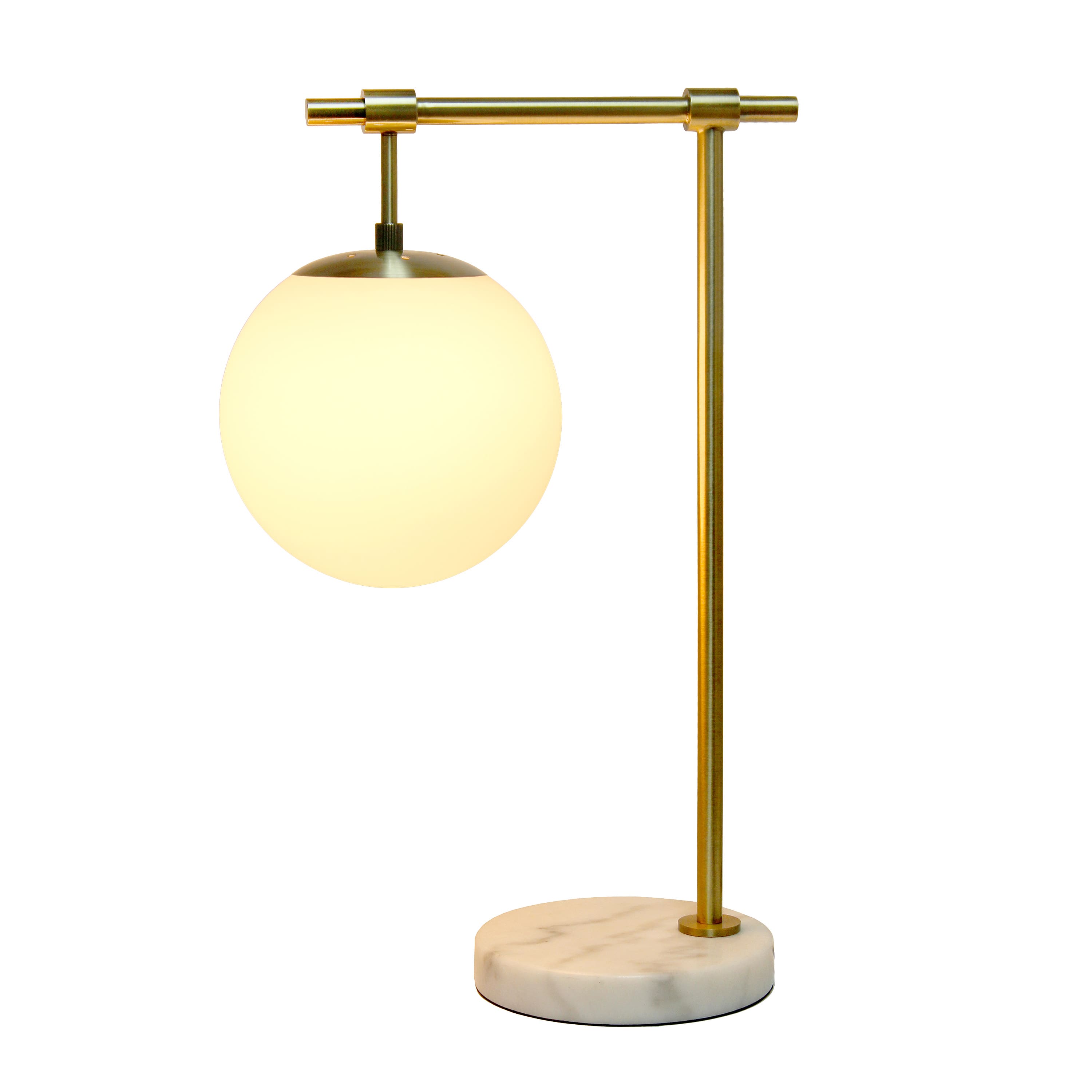 Lalia Home Studio Loft 21&#x22; White Globe Shade Table Lamp