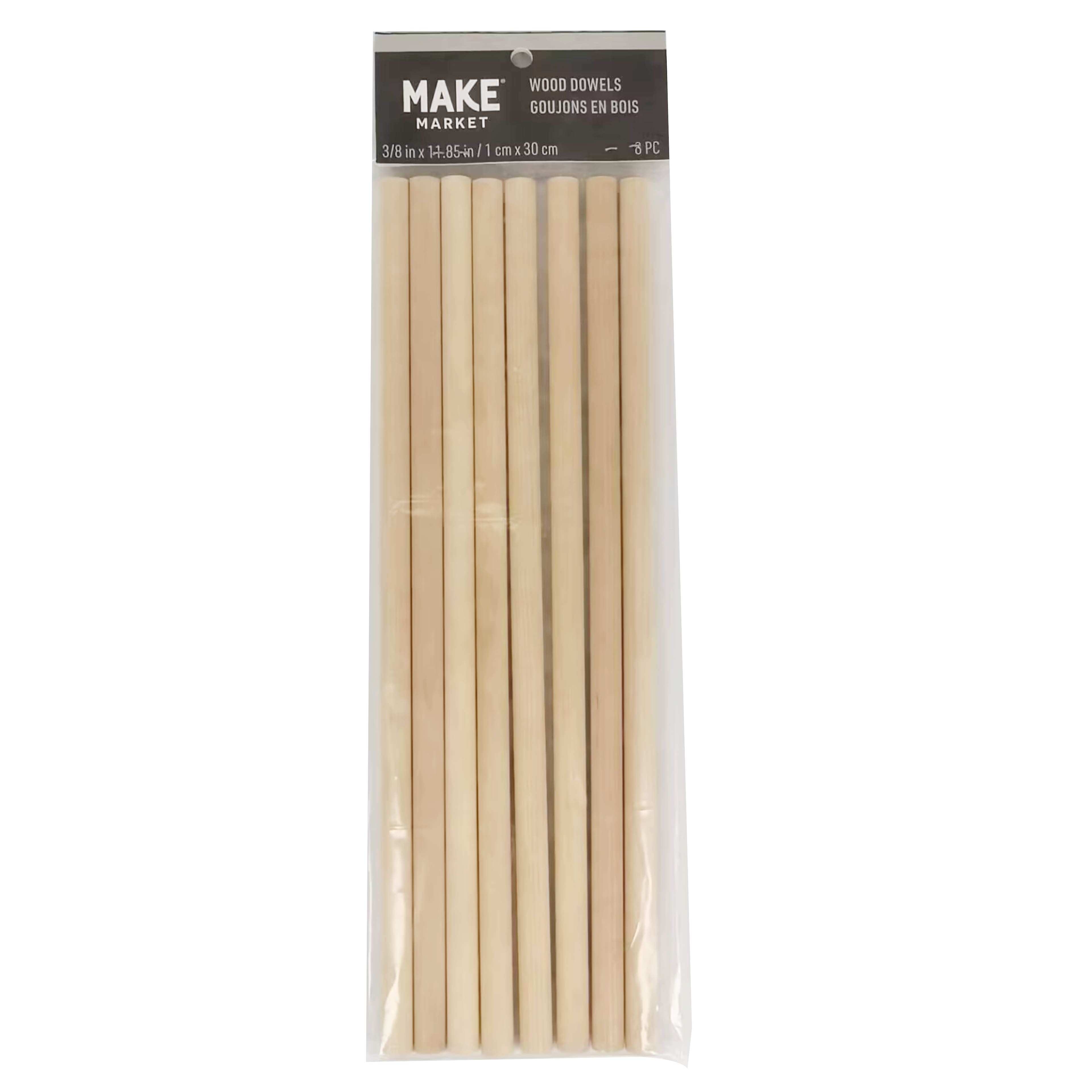 12&#x22; Wood Dowels, 8ct. by Make Market&#xAE;