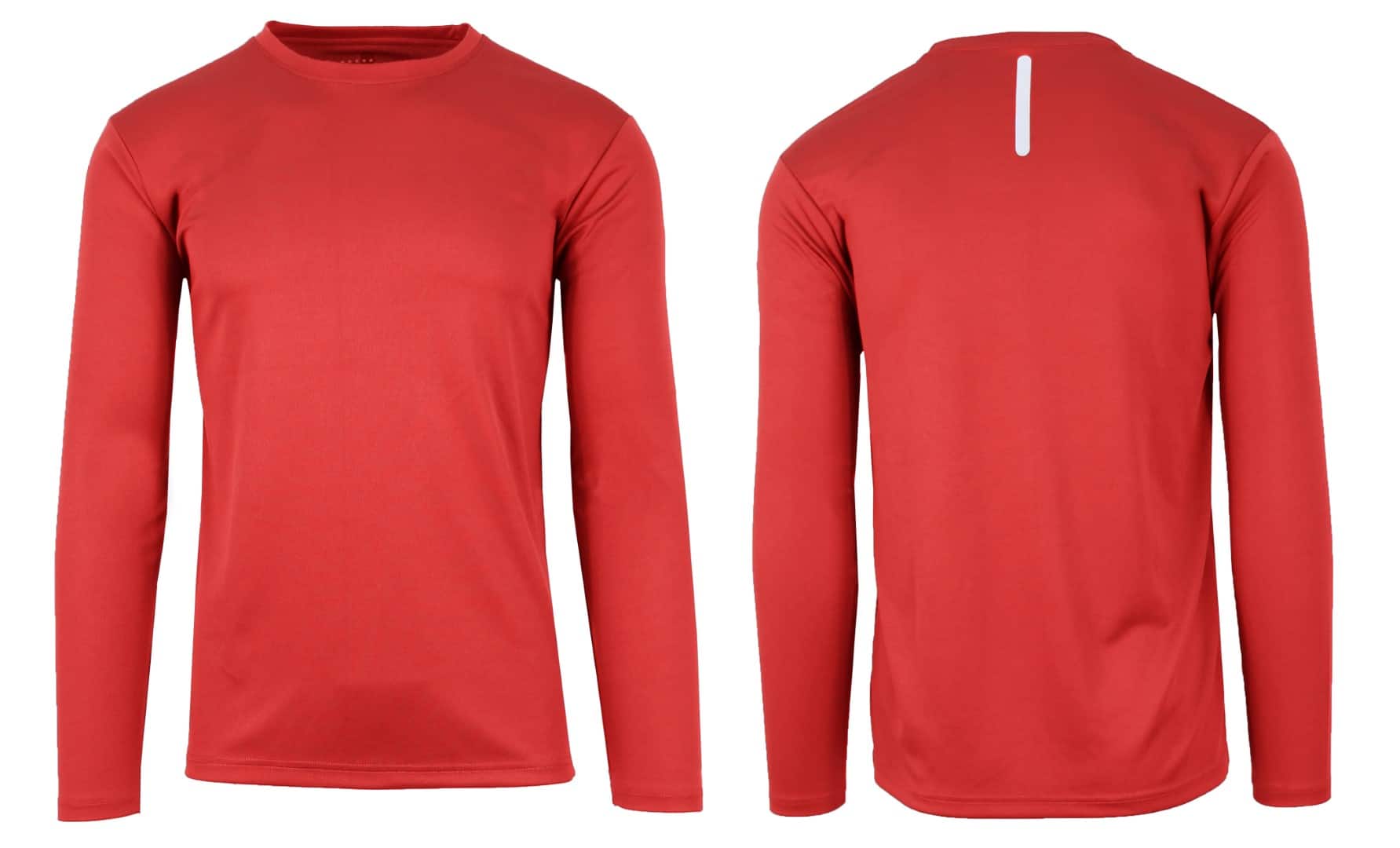 Galaxy By Harvic Long Sleeve Moisture-Wicking Performance Crew Neck Men's Tee