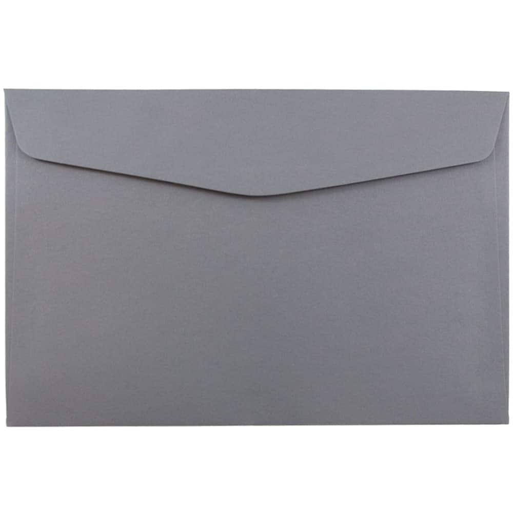 JAM Paper 6" x 9" Dark Gray Booklet Premium Envelopes, 25ct.