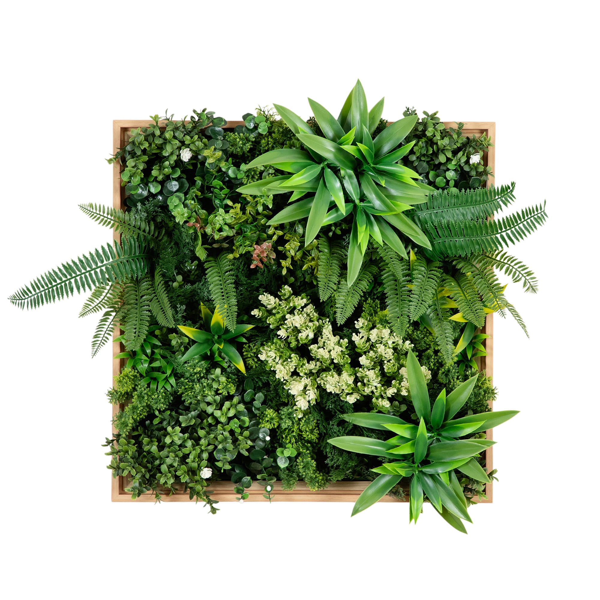 20&#x22; Framed Queensland Rainforest Artificial Living Wall Art Panel