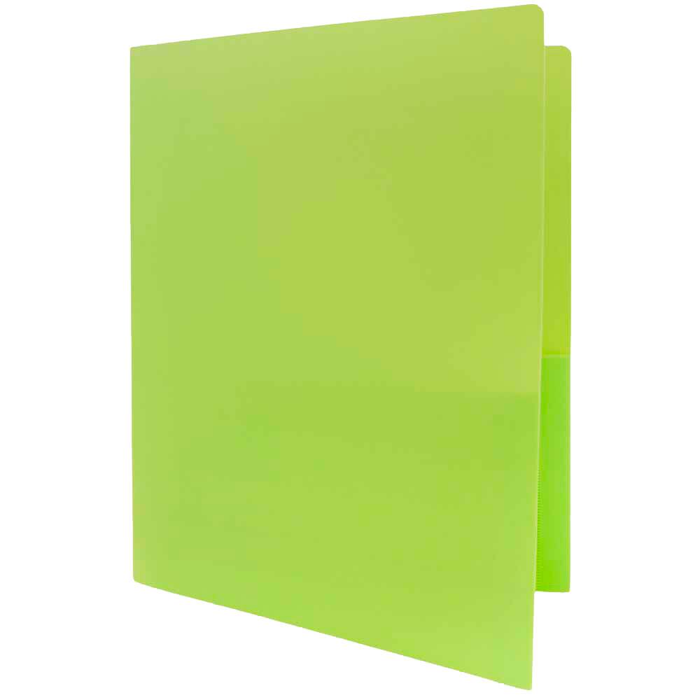 JAM Paper Heavy Duty Plastic 2-Pocket Folders, 6ct.