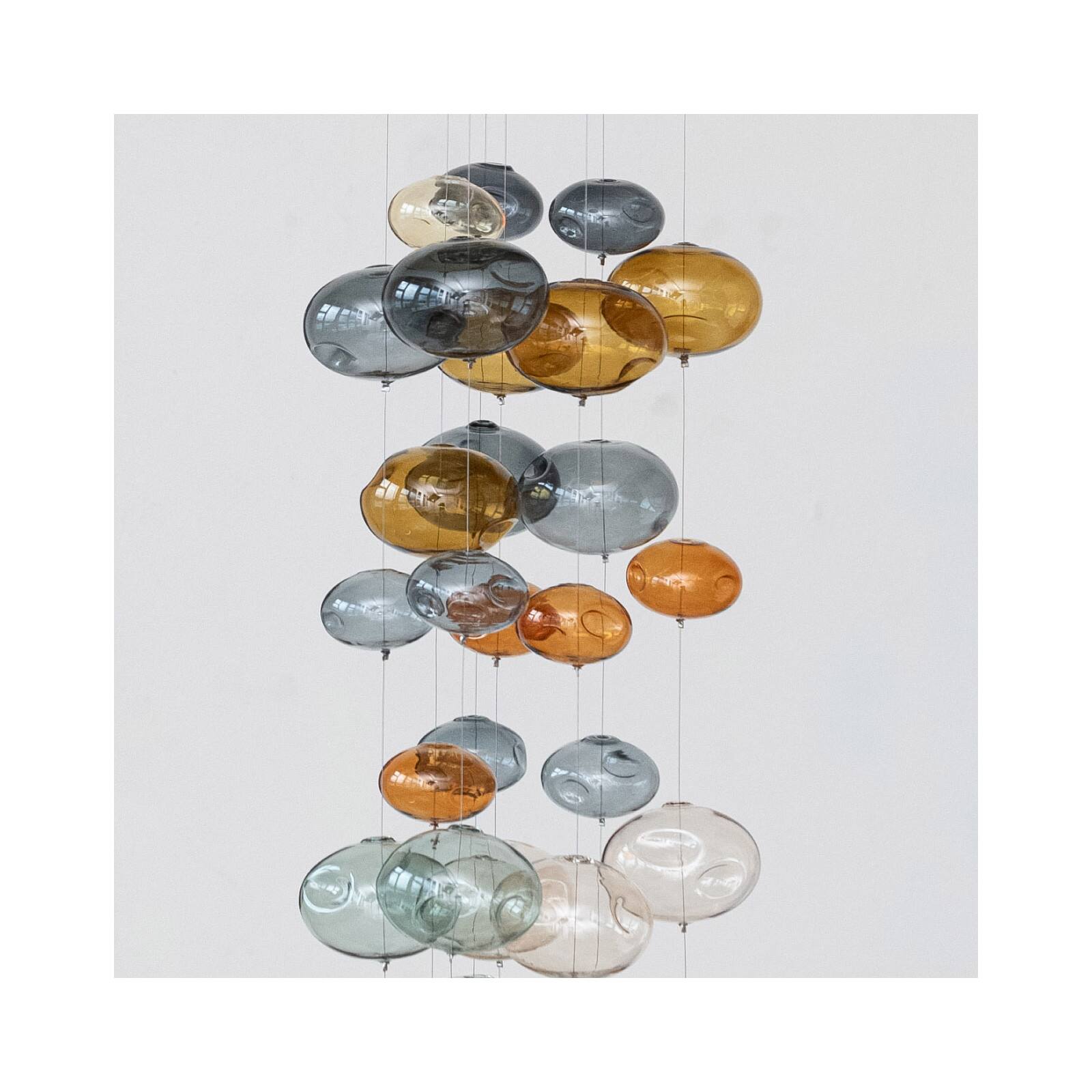 Hello Honey® 4ft. Blue Azure Bubbles Hand-Blown Glass Garland