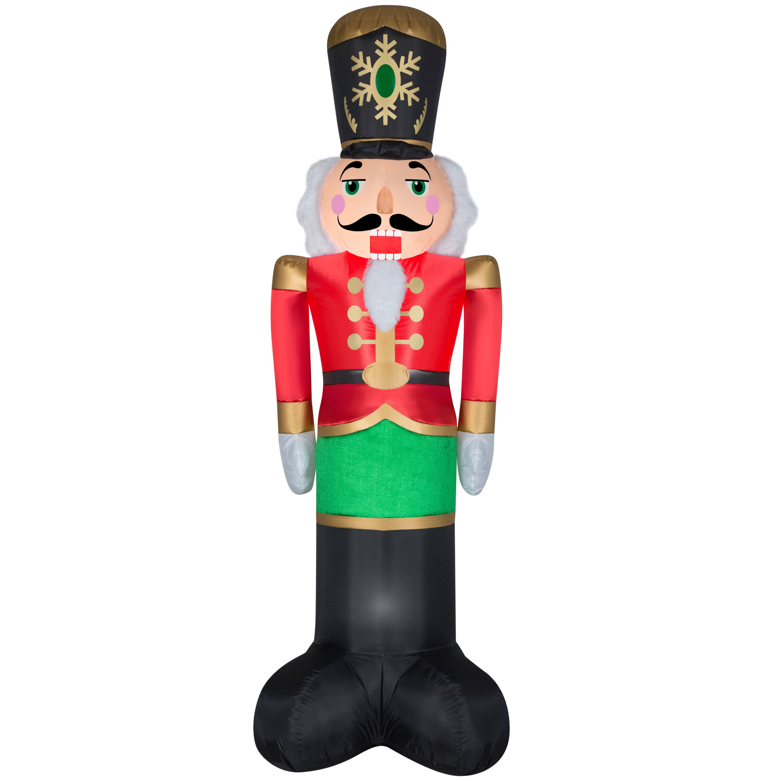 8ft. Airblown® Inflatable Mixed Media Luxe Nutcracker