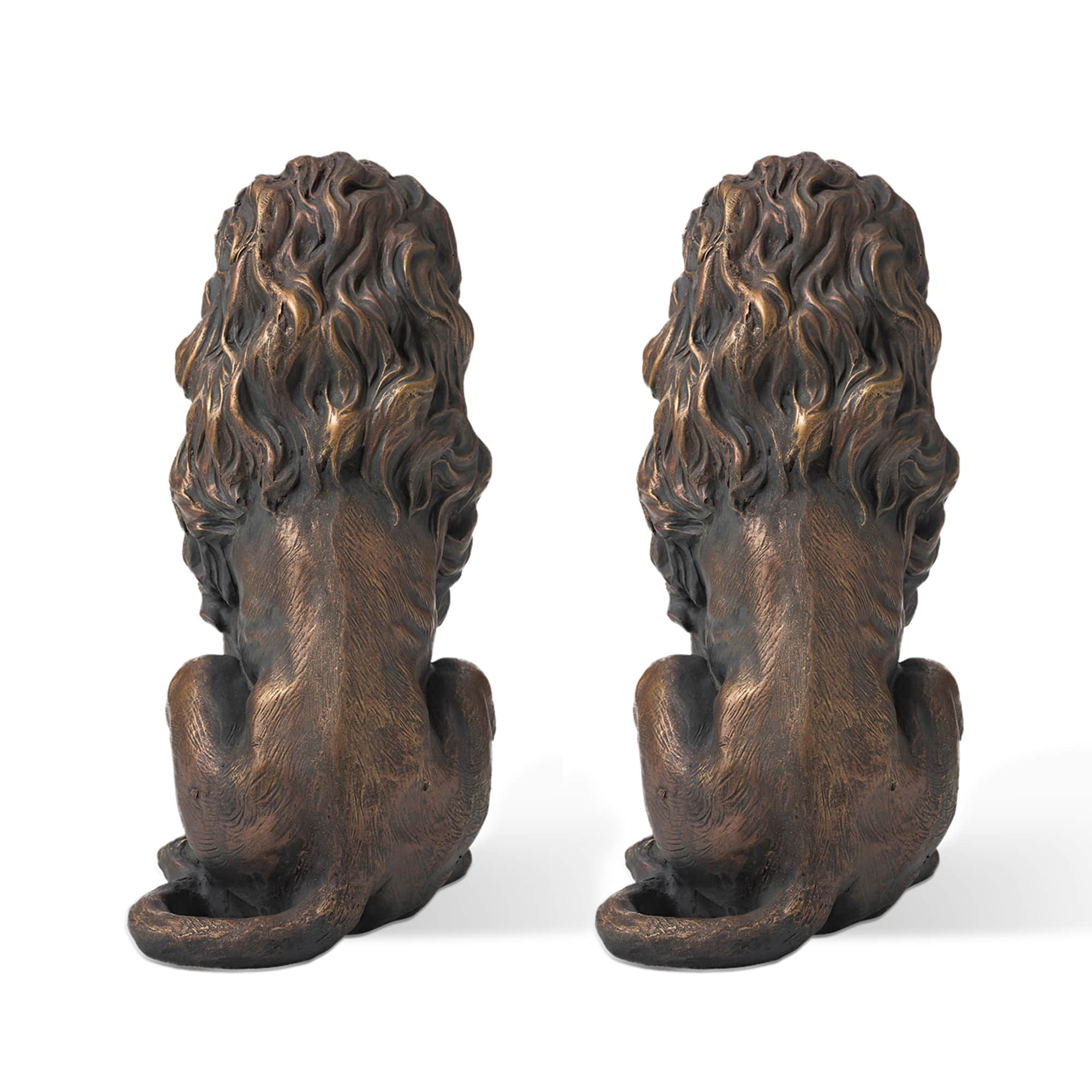 Glitzhome&#xAE; 20.5&#x22; Guardian Sitting Lion Statue Set