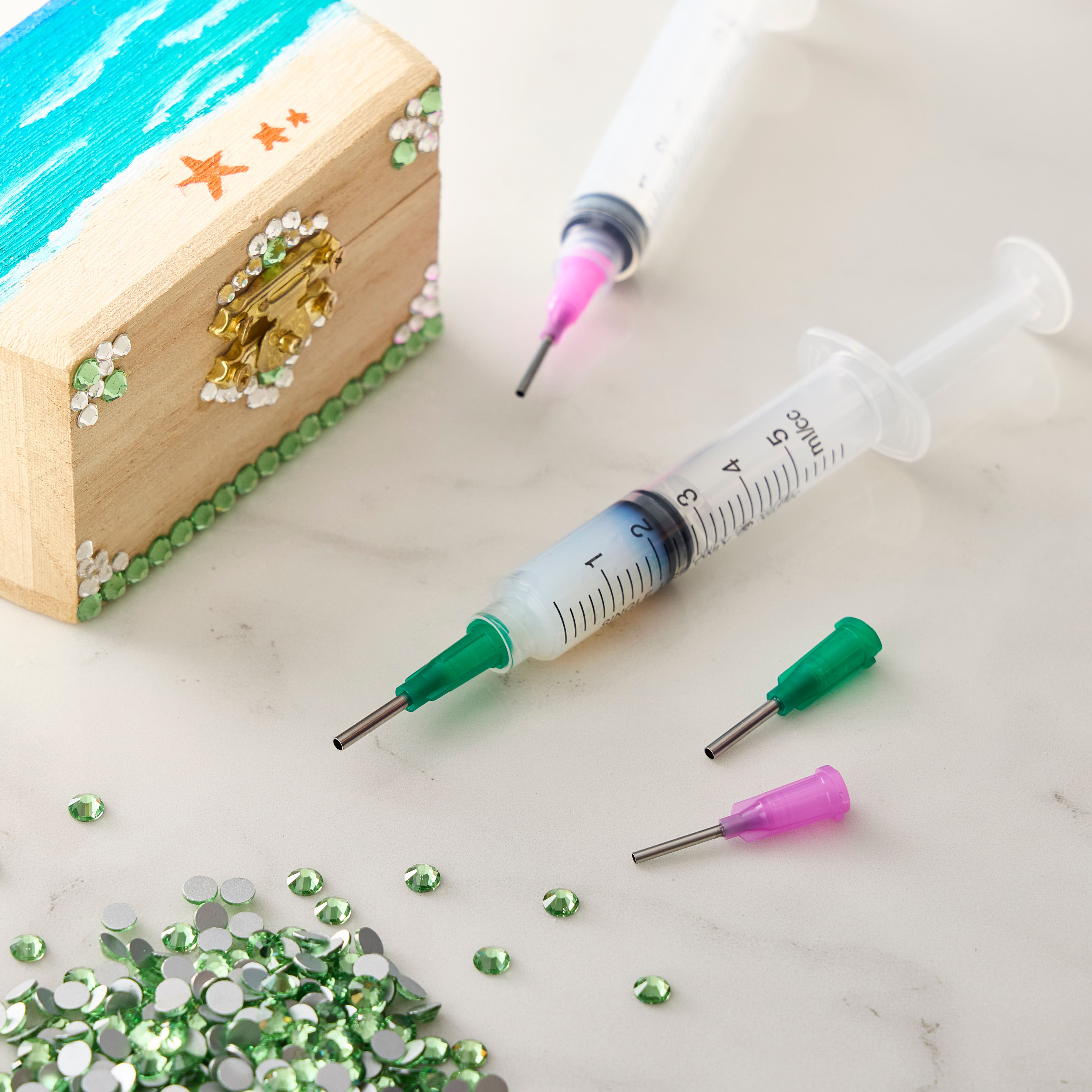 6 Pack: The Beadsmith&#xAE; Crystal FX&#x2122; Thick Viscosity Glue Syringe &#x26; Tip Set