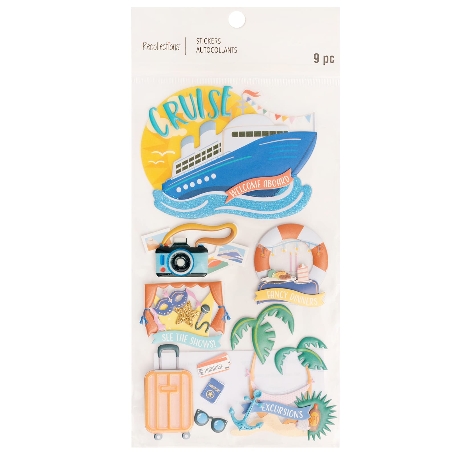 12 Pack: Cruise Dimensional Stickers by Recollections™
