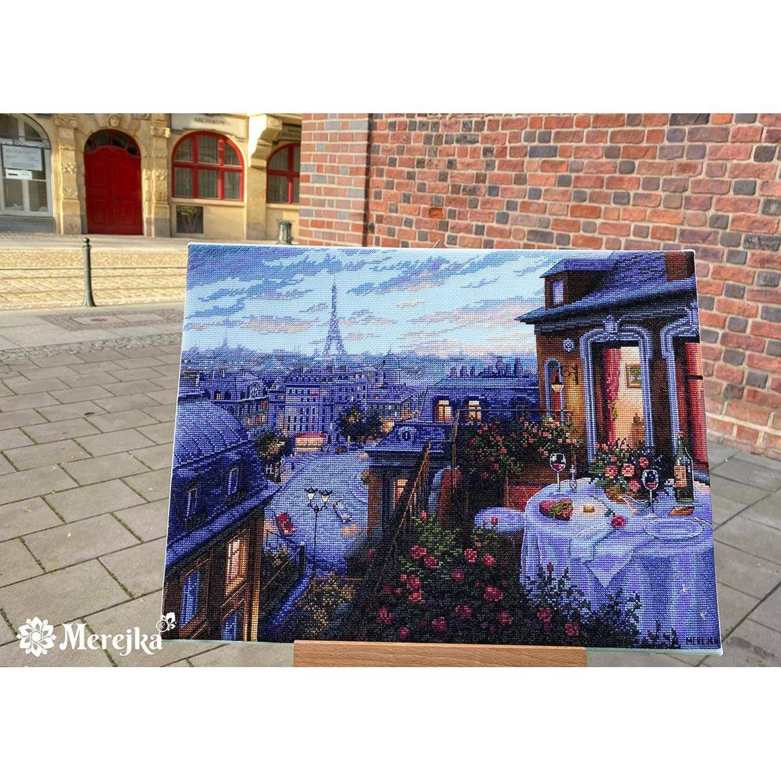 Merejka Paris Evening Deja Vu Counted Cross Stitch Kit