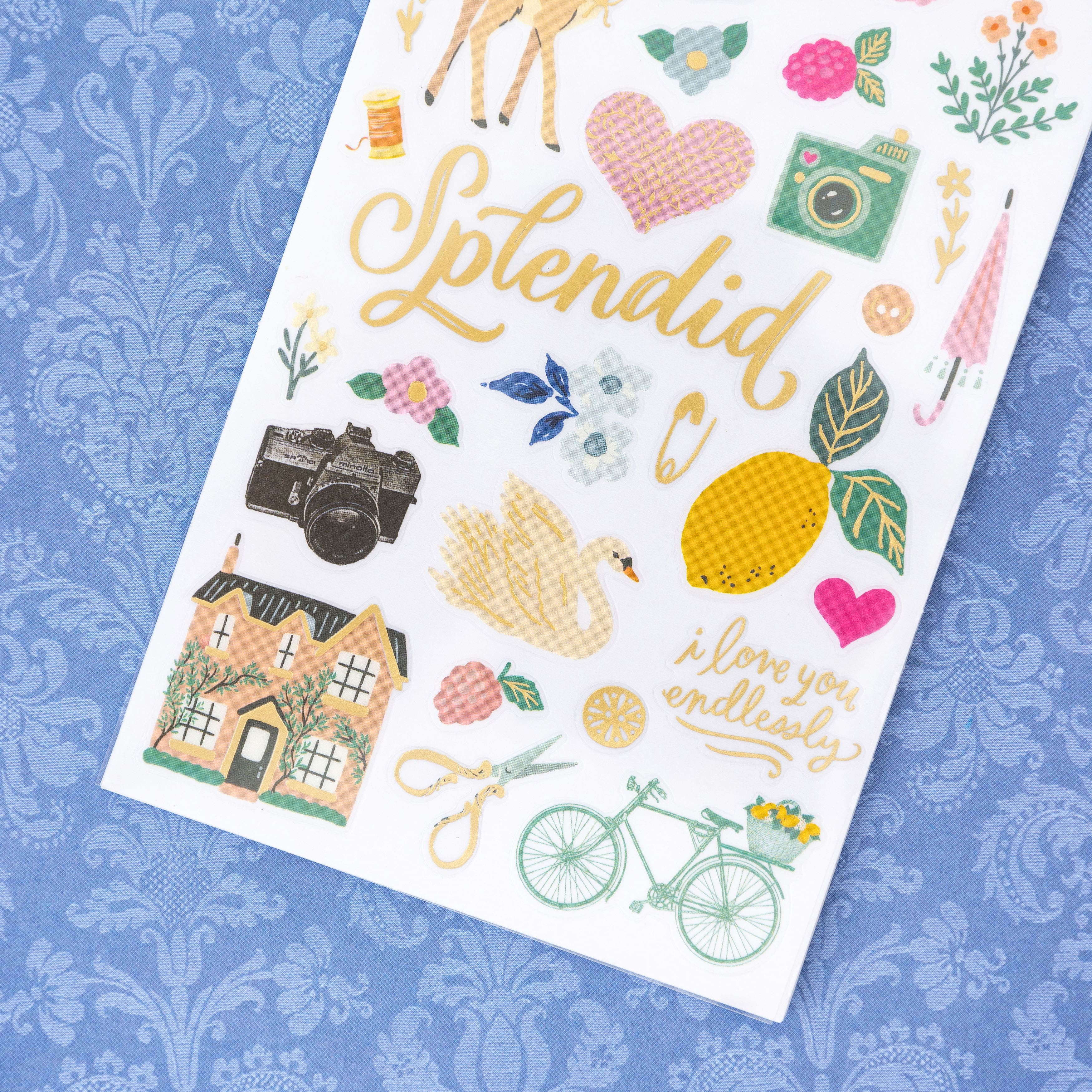 Maggie Holmes Parasol Sticker Book with Gold Foil Accents