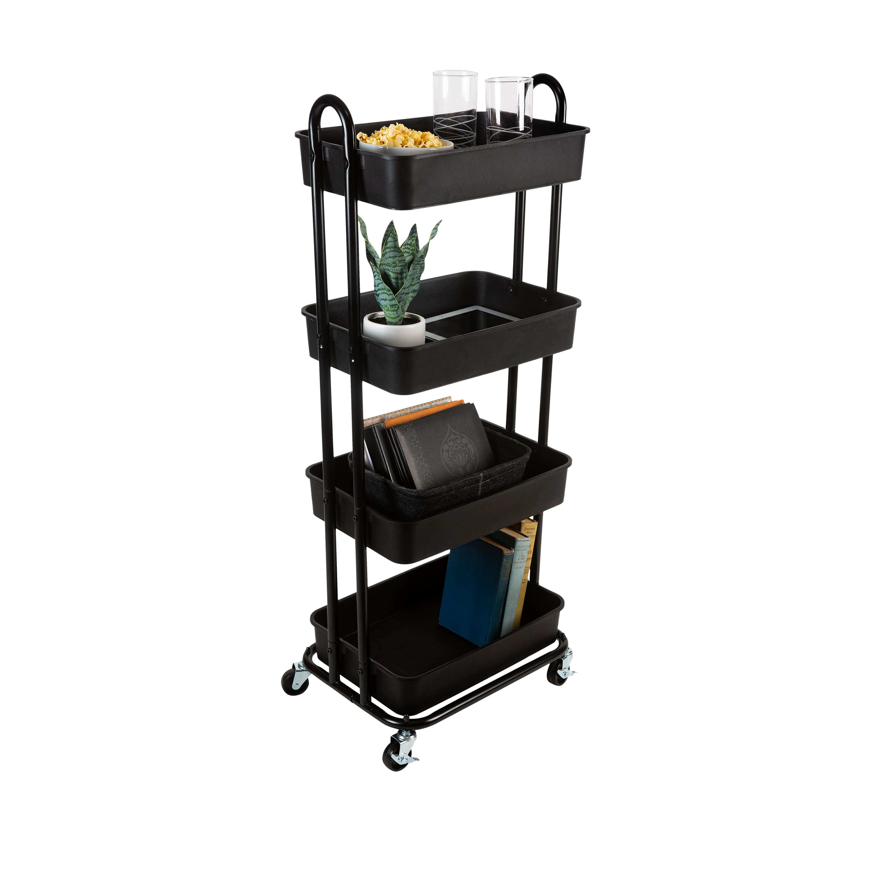 Organize It All 4-Tier Rolling Multifunctional Storage Cart