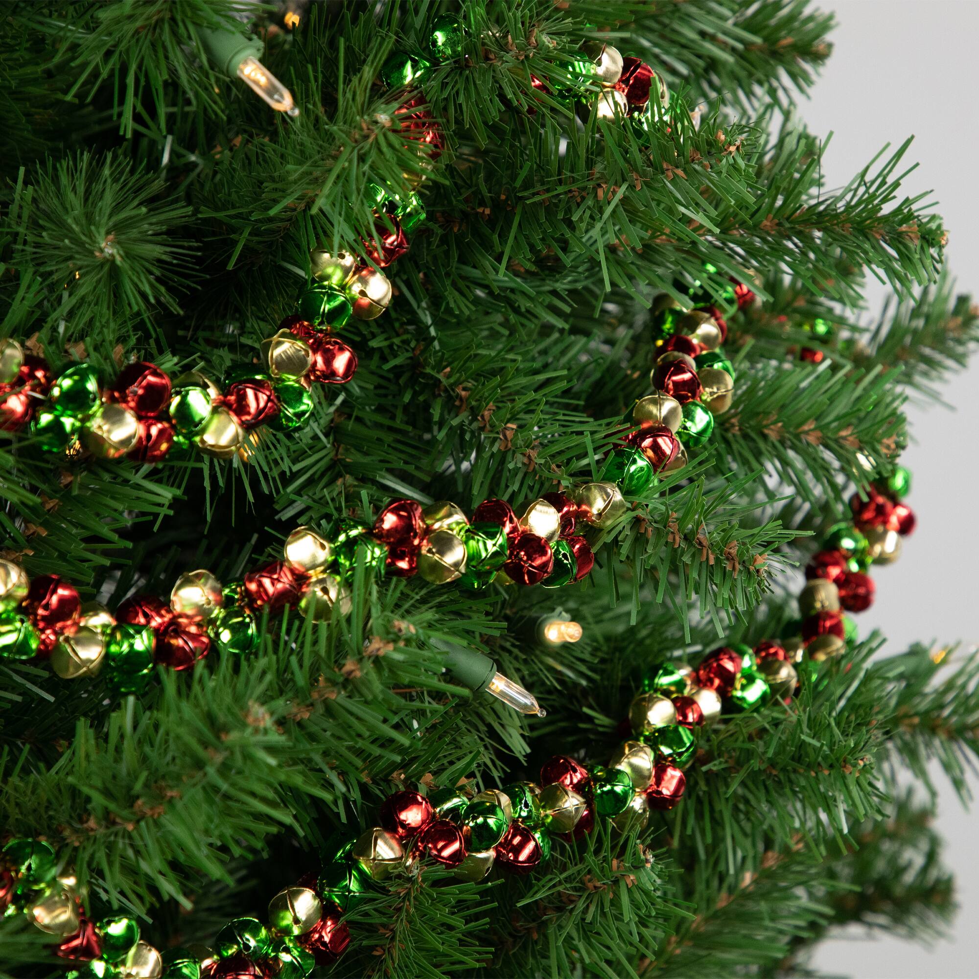 5ft. Green & Red Festive Jingle Bell Garland
