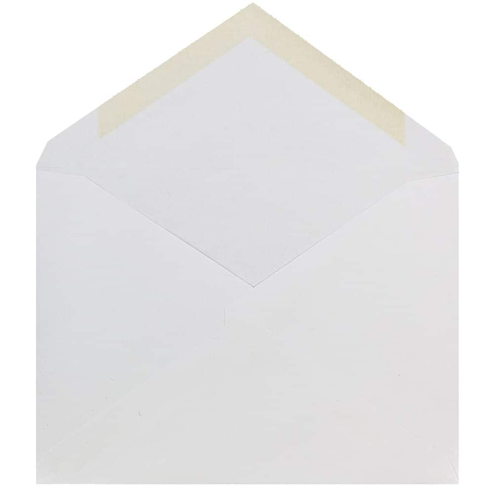 JAM Paper A6 White Invitation Envelopes with V-Flap, 100ct.