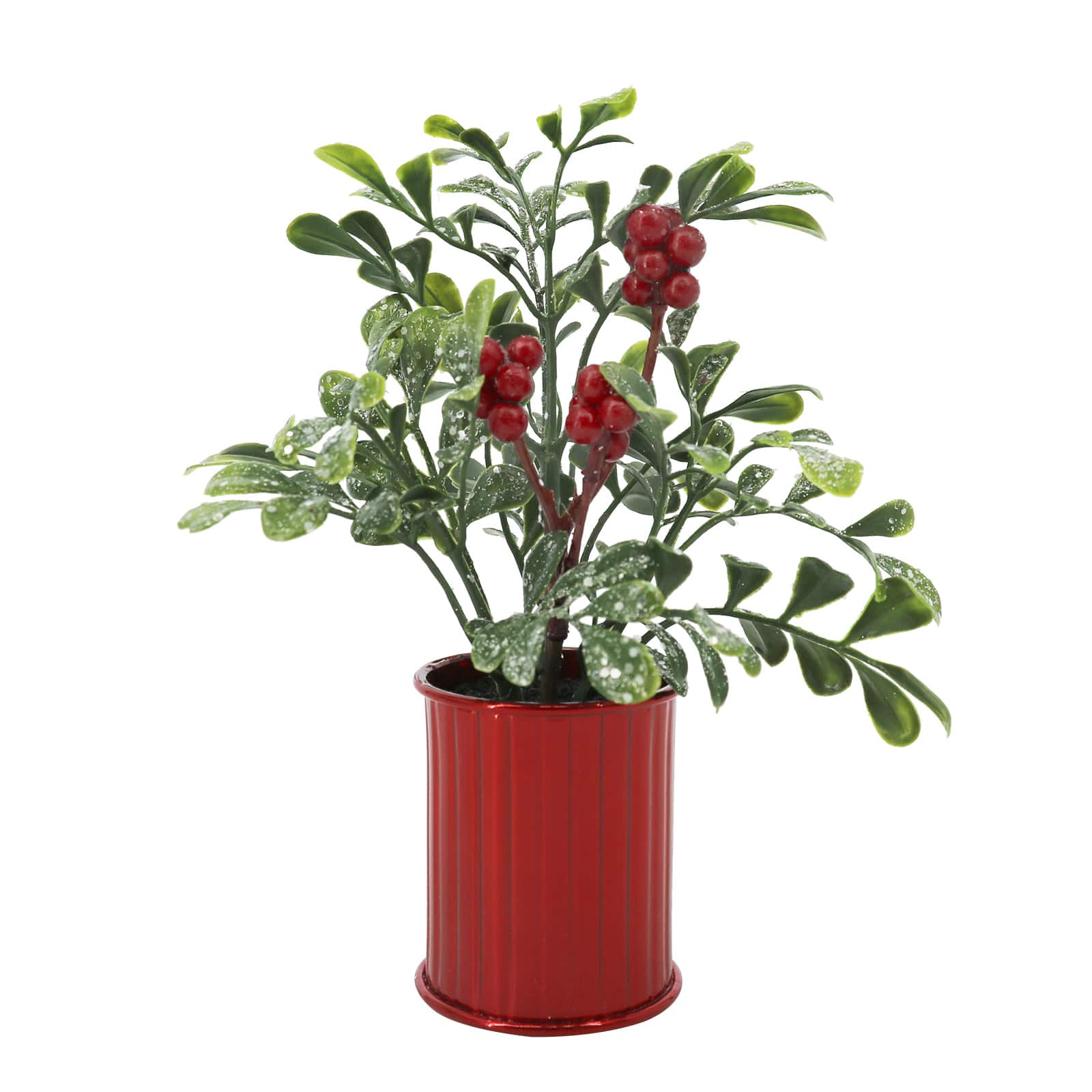 7&#x22; Boxwood &#x26; Berry Arrangement in Red Pot by Ashland&#xAE;