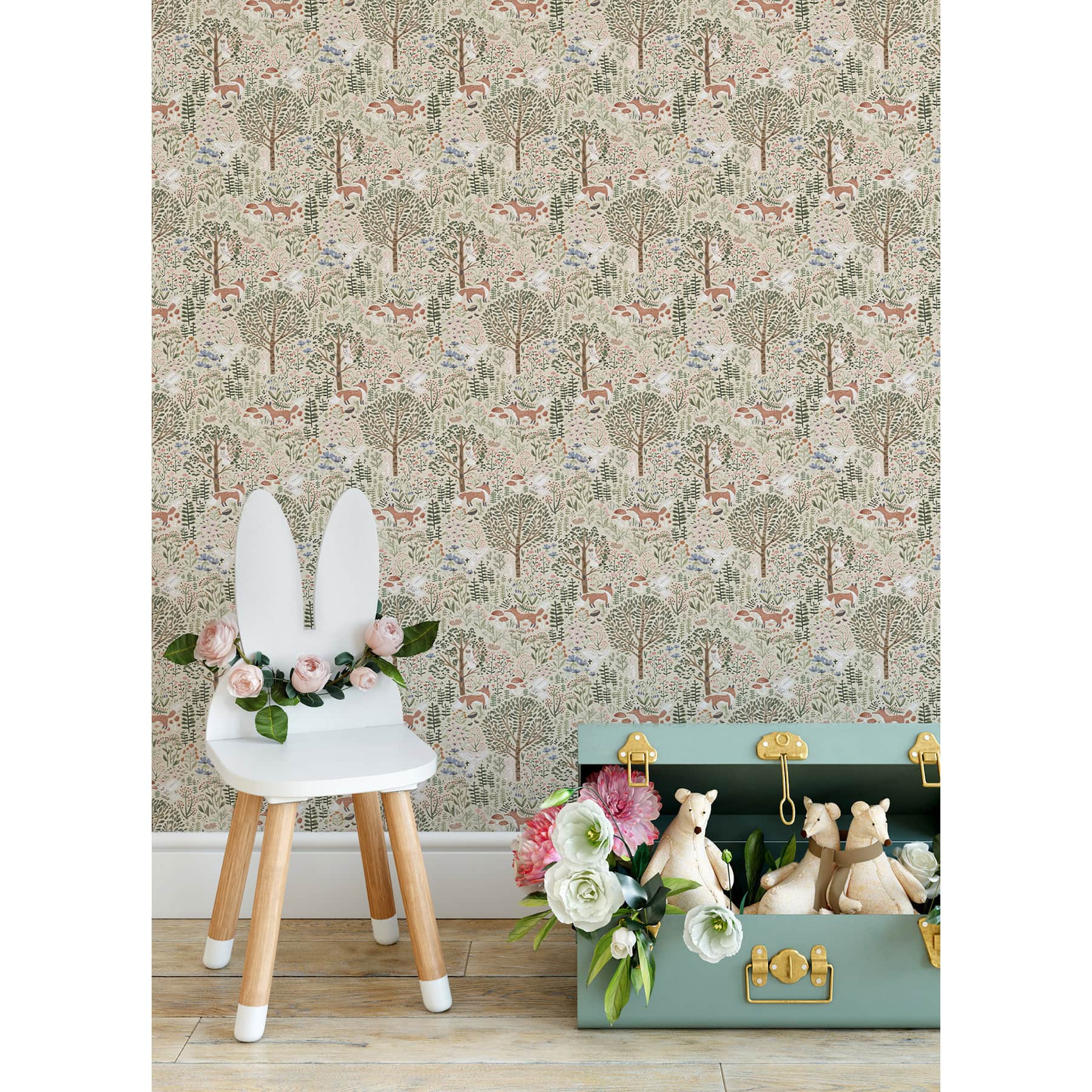 RoomMates Almond & Vintage Clara Jean Folklore Forest Peel & Stick Wallpaper