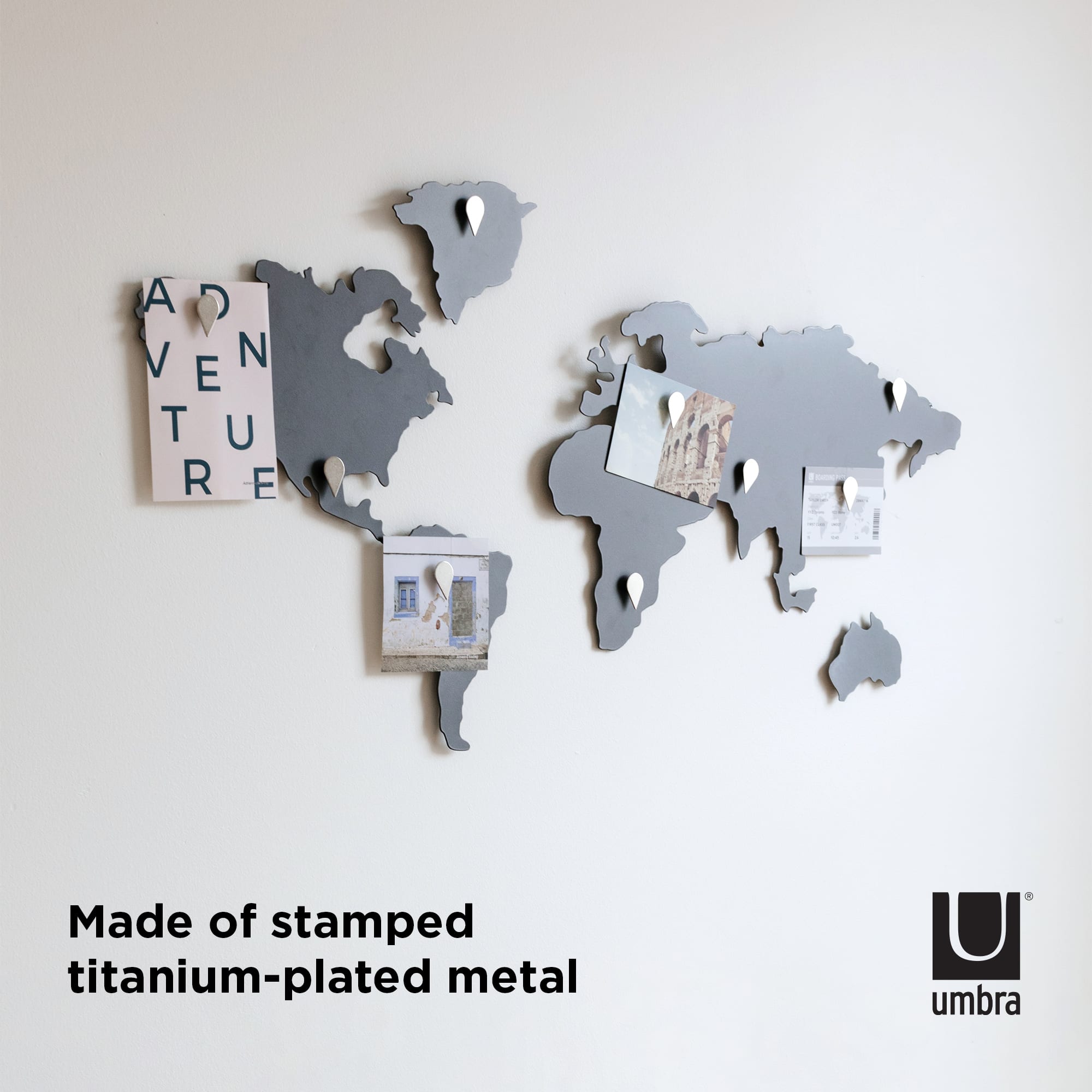 Umbra Titanium Mappit Wall D&#xE9;cor