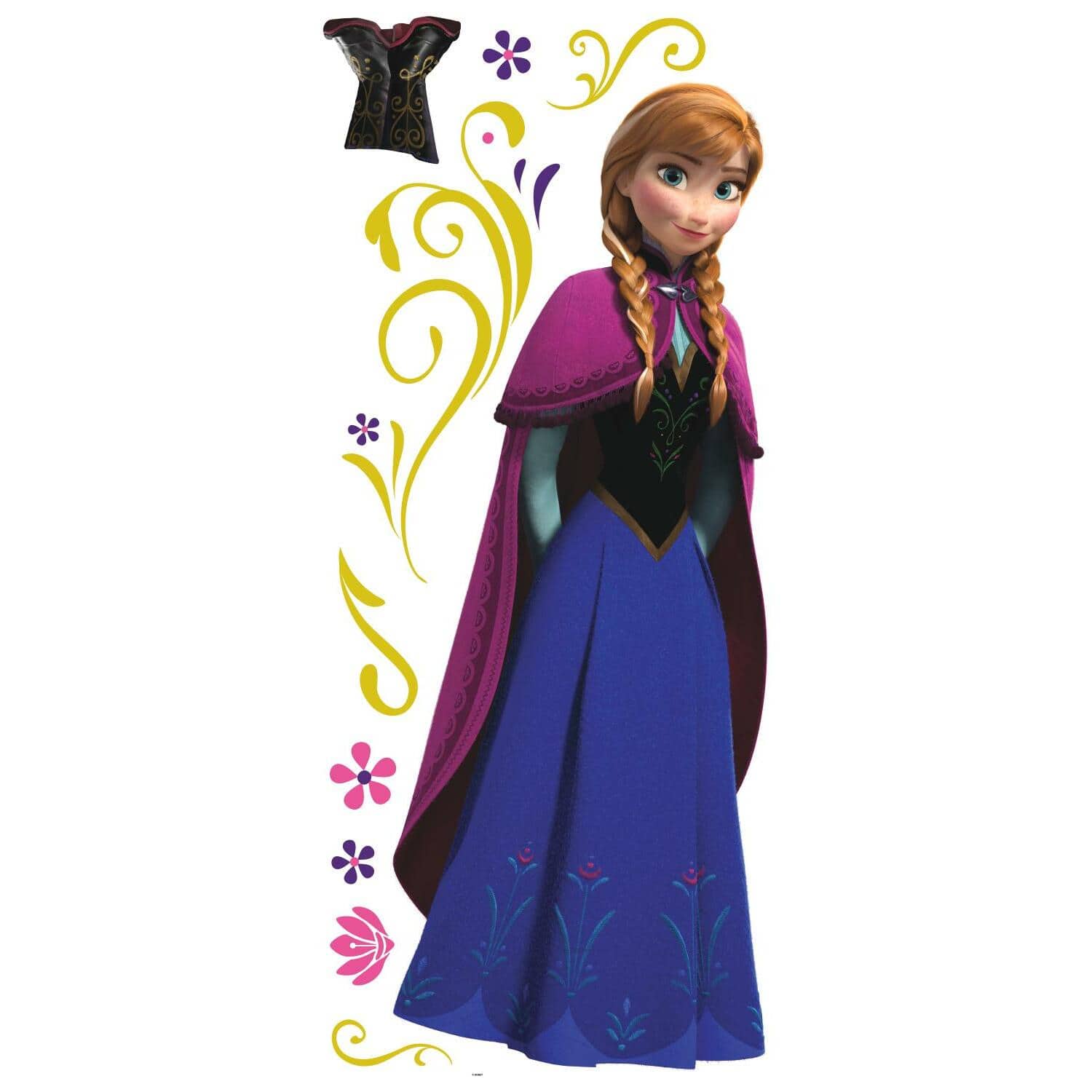 RoomMates Disney Frozen Anna's Cape Peel & Stick Giant Wall Decals