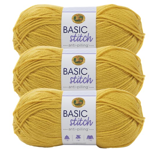 3 Pack Lion Brand® Basic Stitch Anti Pilling™ Yarn | Michaels