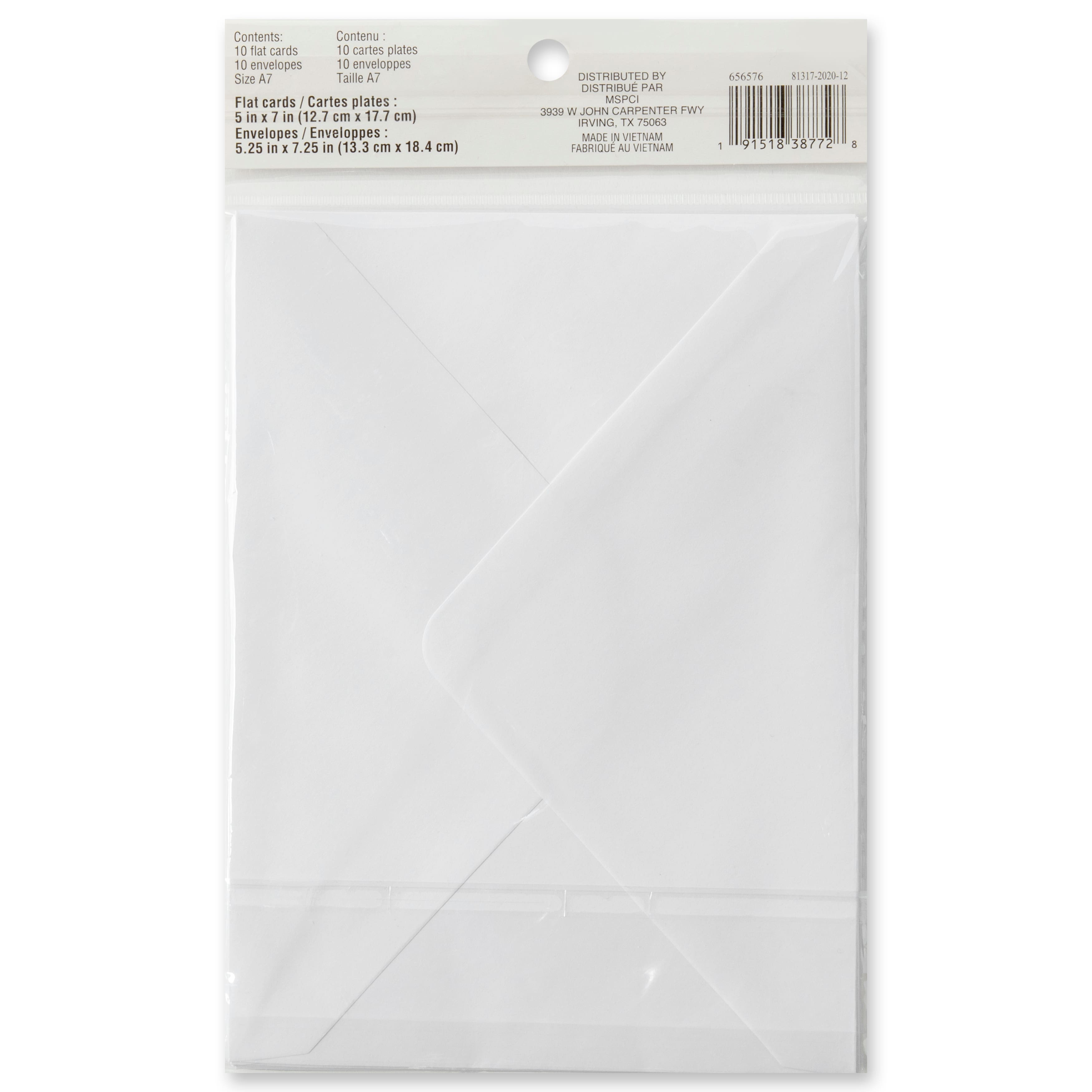 12 Packs: 10 ct. (120 total) 5&#x22; x 7&#x22; White Flat Cards &#x26; Envelopes by Recollections&#x2122;