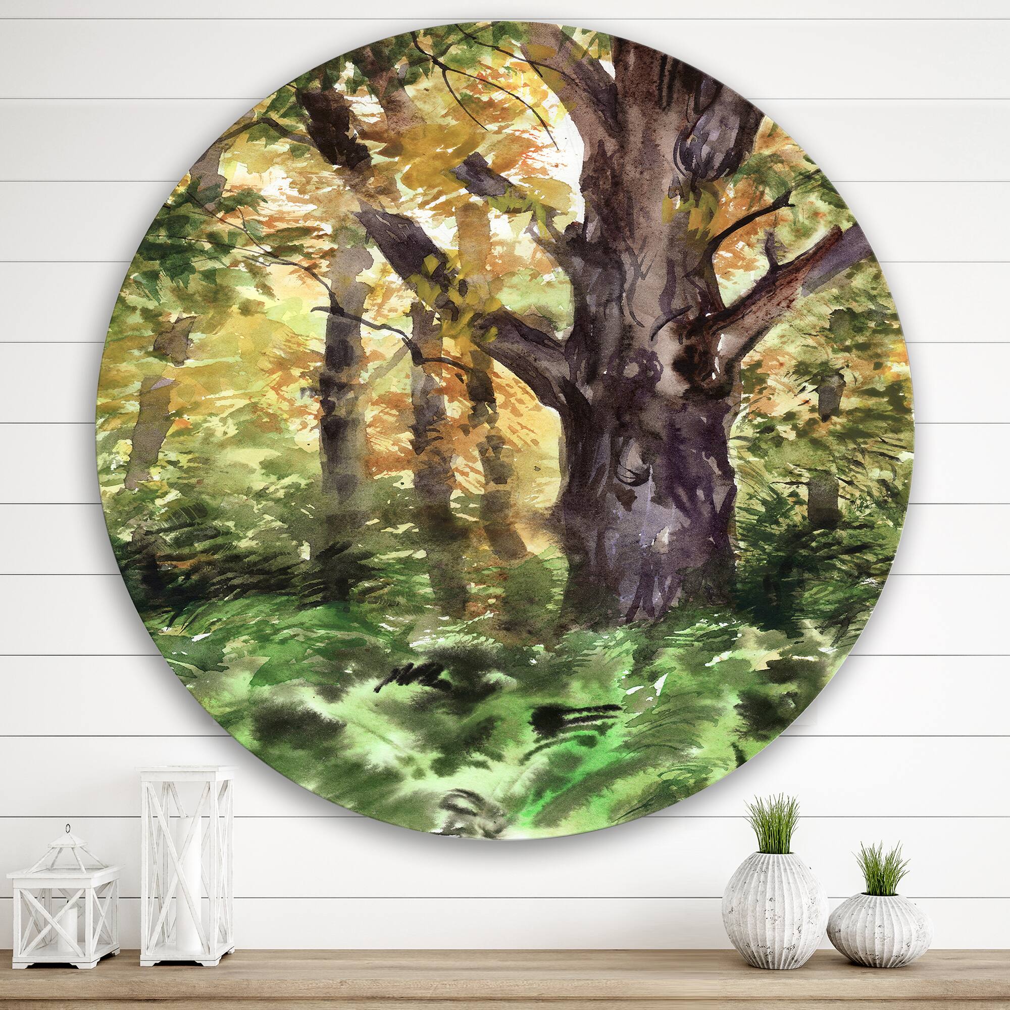 Designart - Large Tree In Autumn Forest