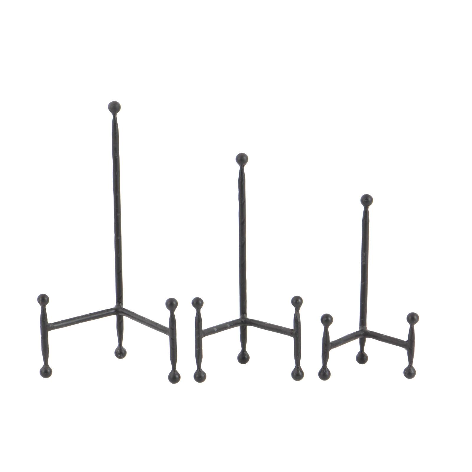 Set of 3&#x22; Black Metal Modern Easel, 12&#x22;, 10&#x22;, 8&#x22;
