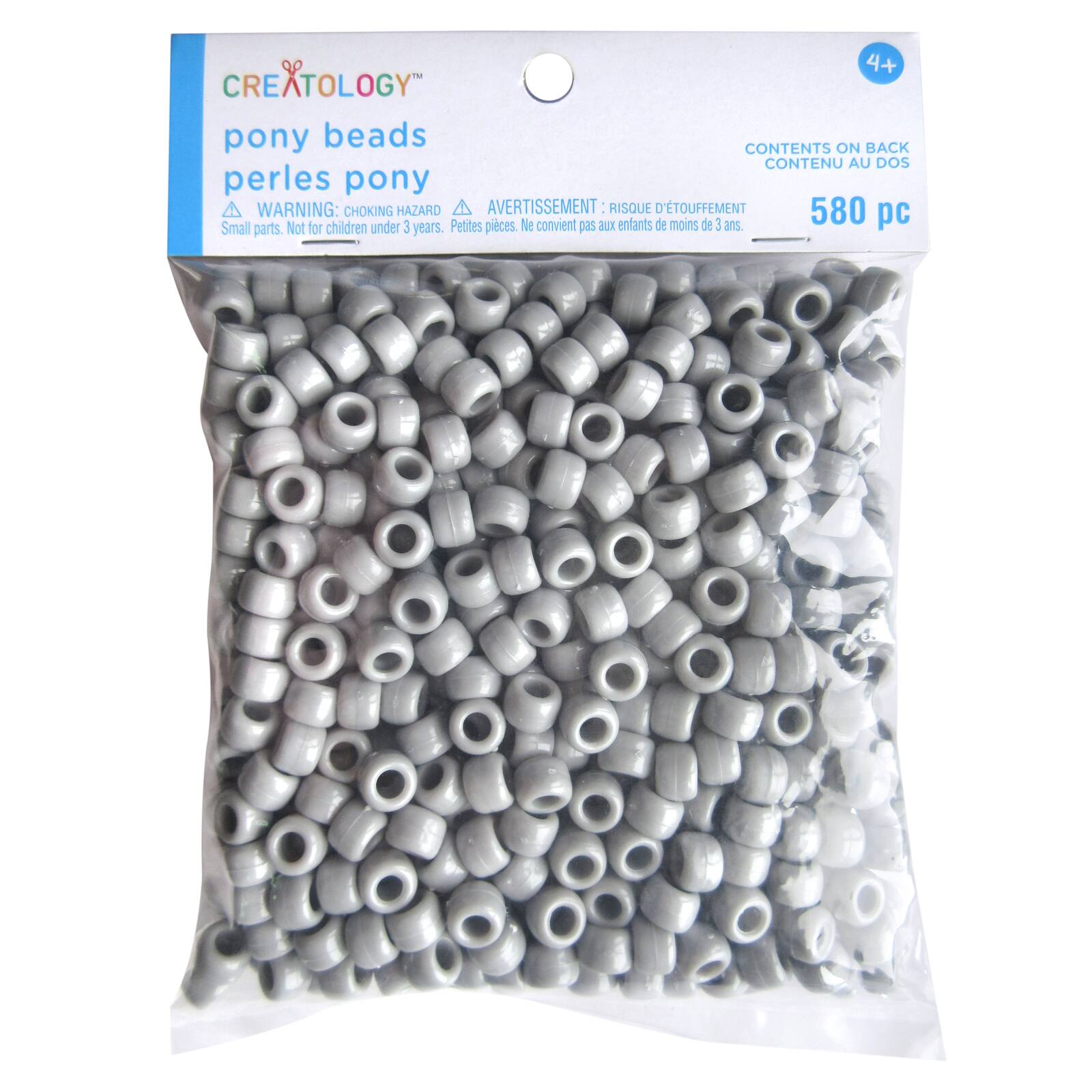 12 Packs: 580 ct. (6,960 total) Opaque Pony Beads By Creatology™, 6mm x 9mm