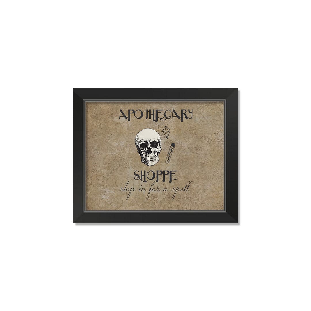 Apothecary Shoppe 8 11" x 14" Walnut Framed Print Under Plexiglass