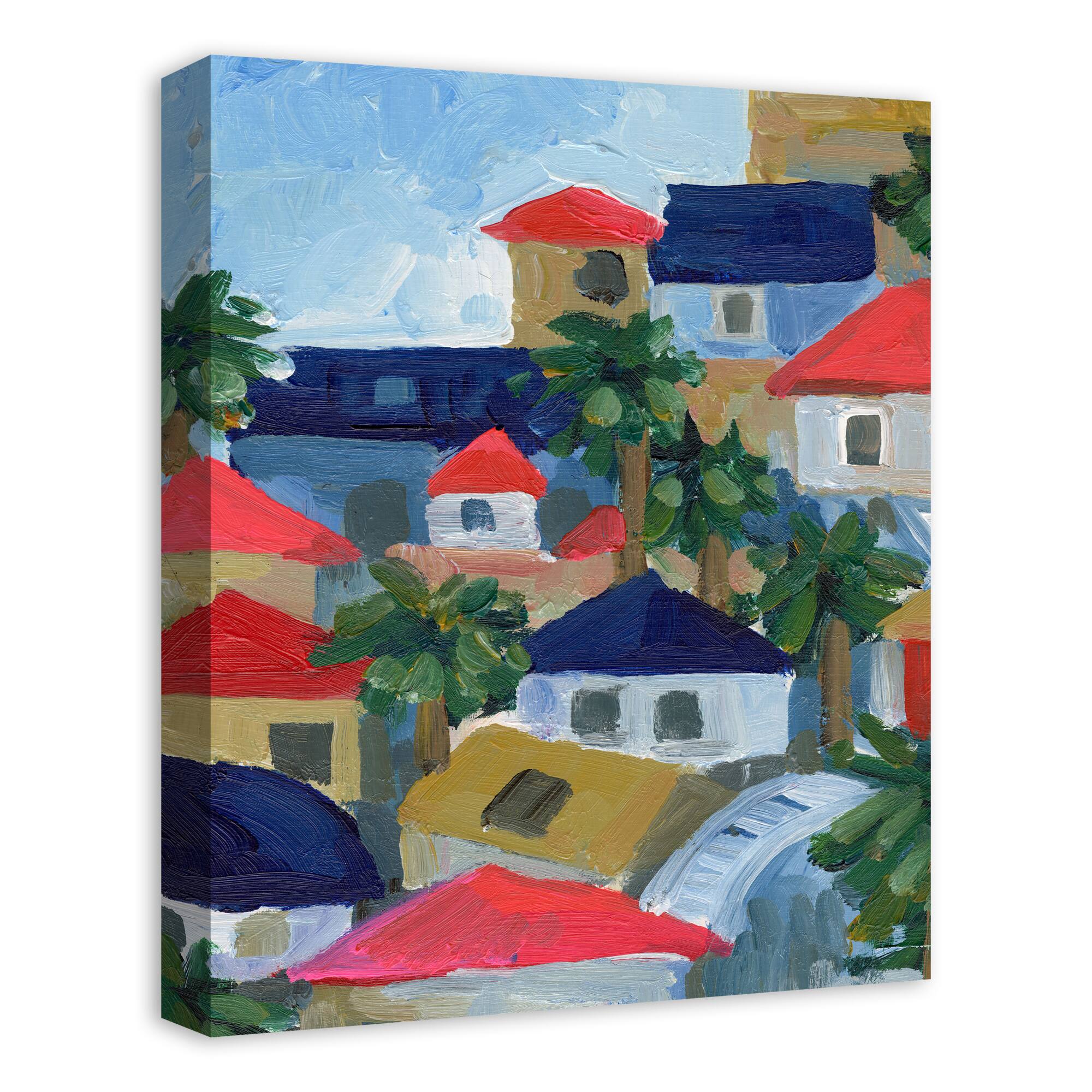 Tropical Town 16" x 20" Canvas Wall Art