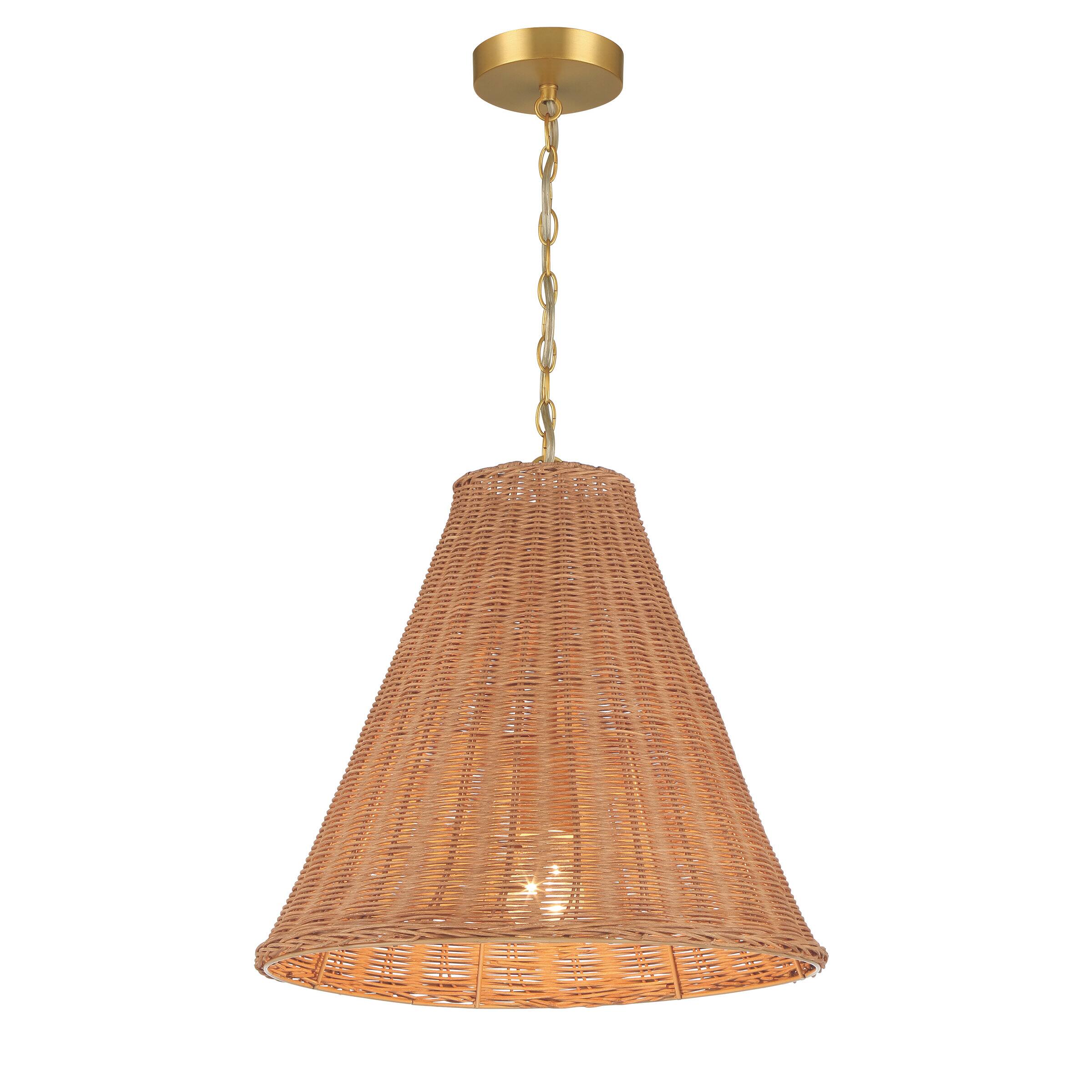 Hello Honey&#xAE; Rattan Taper Pendant Light