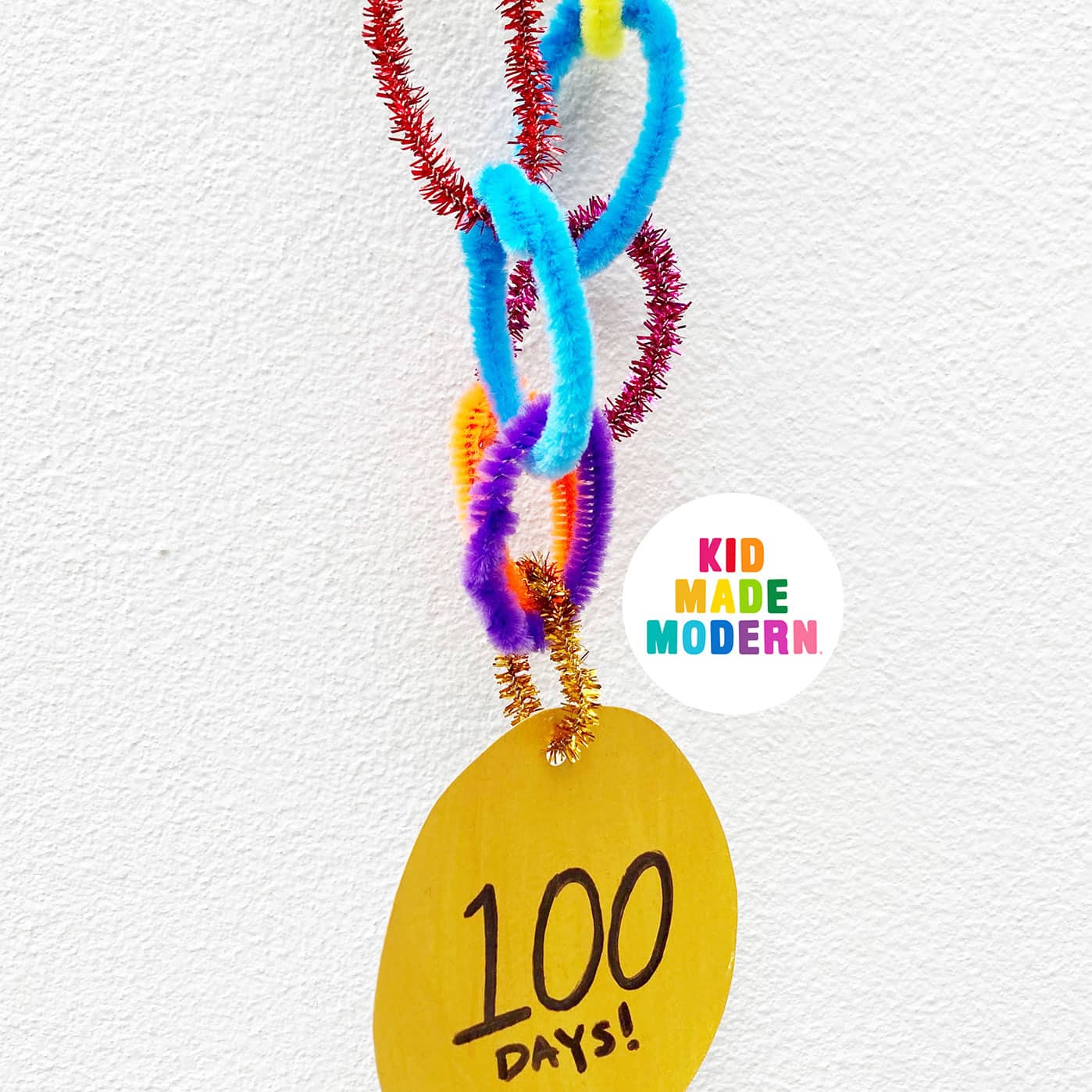 Kid Made Modern 100 Days of School Medal DIY