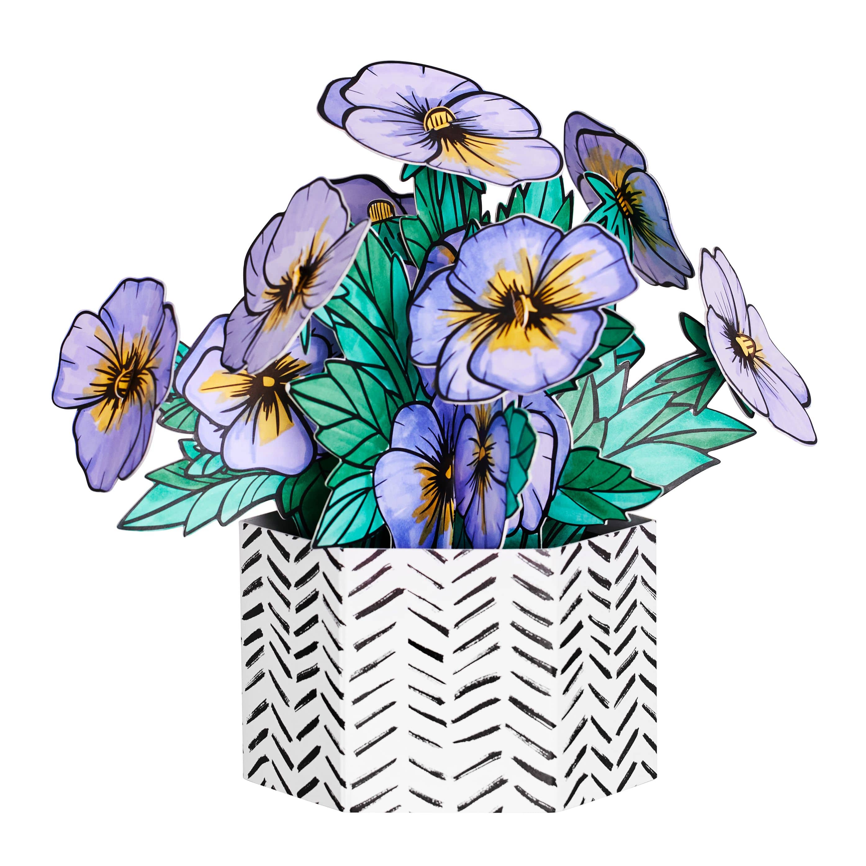 Faber-Castell&#xAE; Pop Up Coloring Pansy Bouquet Kit