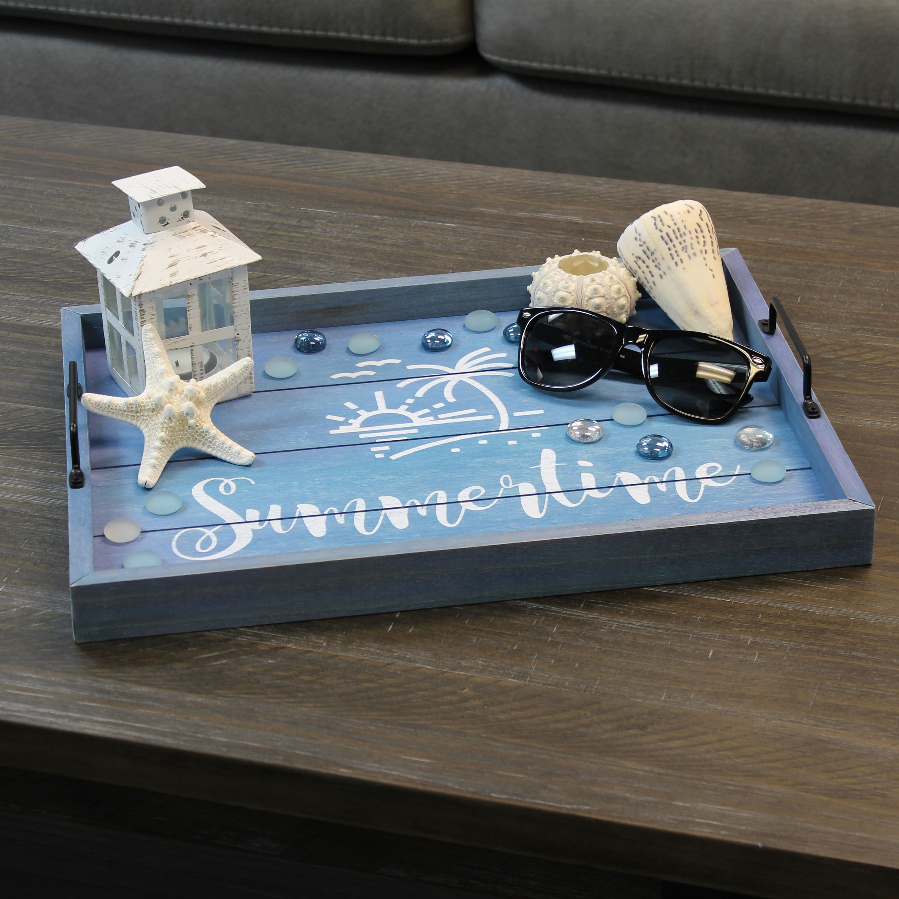 Elegant Designs™ 15.5" Summertime Serving Tray with Handles