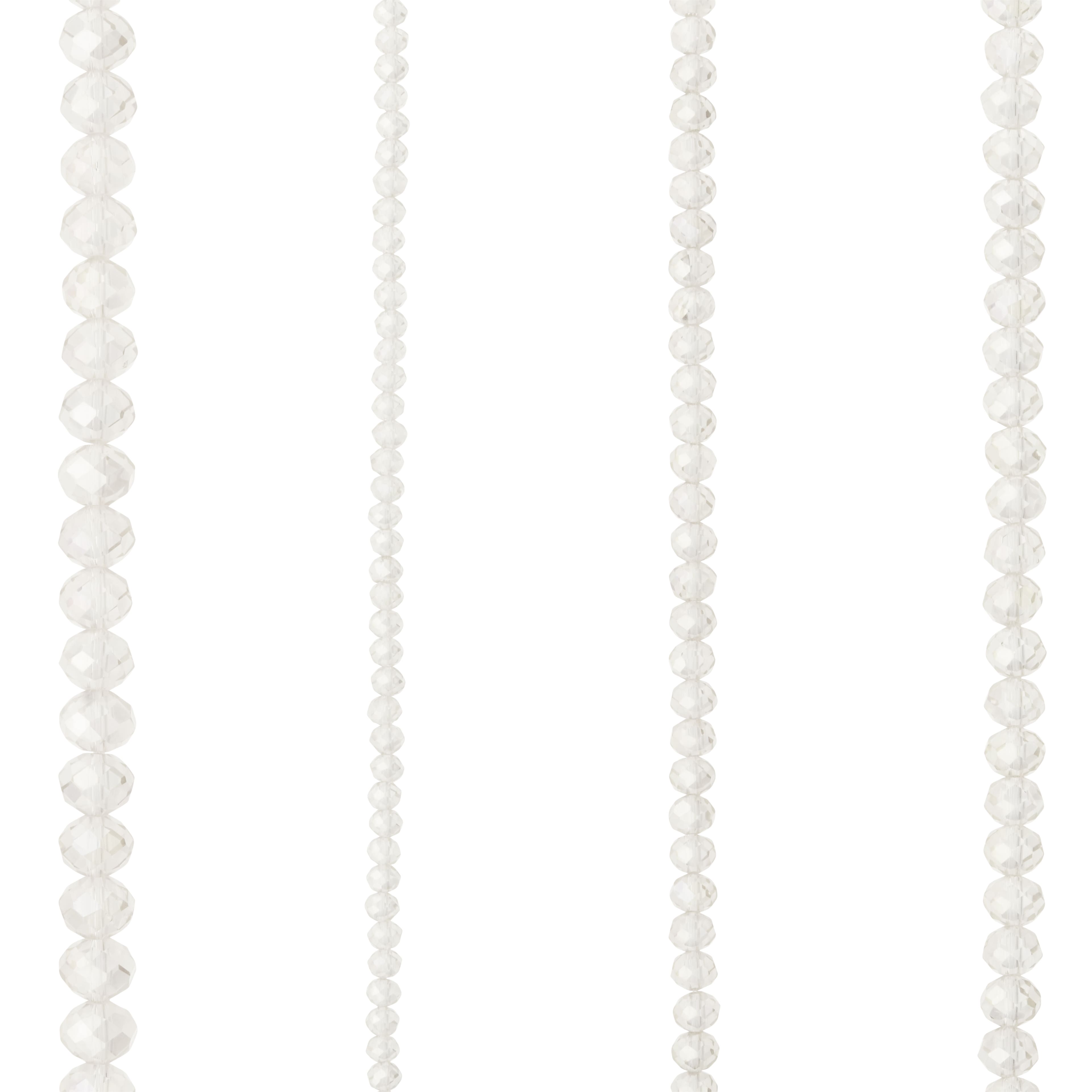 Clear Faceted Glass Rondelle Beads by Bead Landing&#x2122;