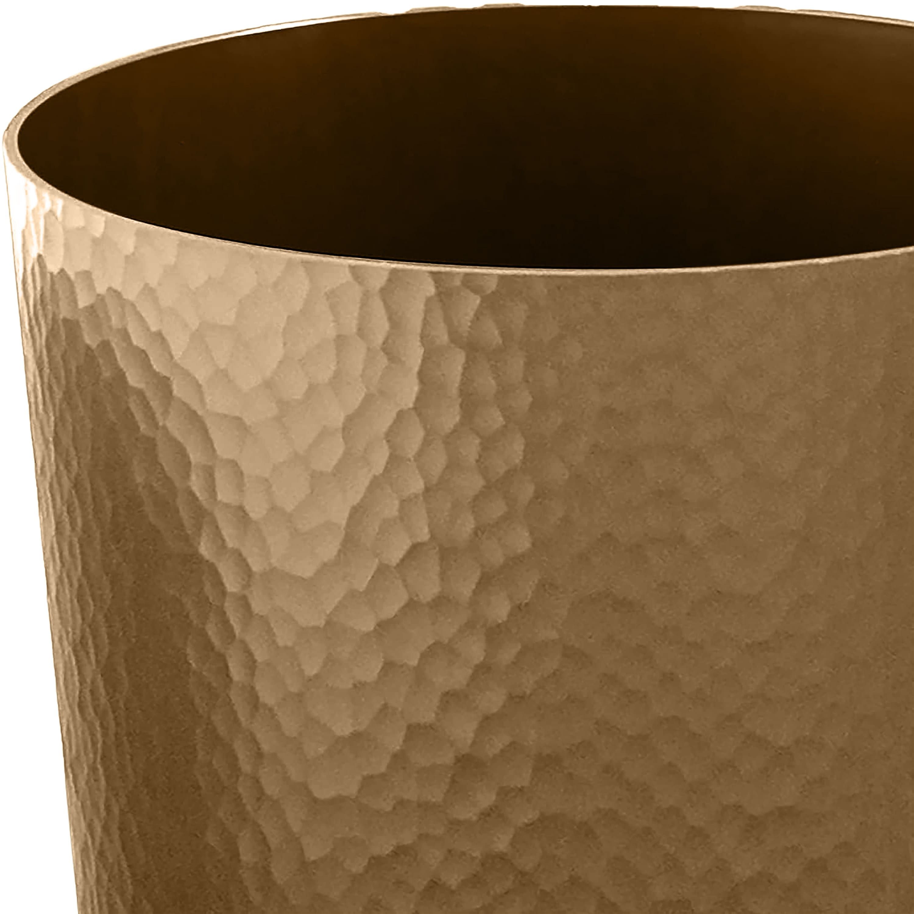 Bath Bliss Gold Hammered Textured Trash Can