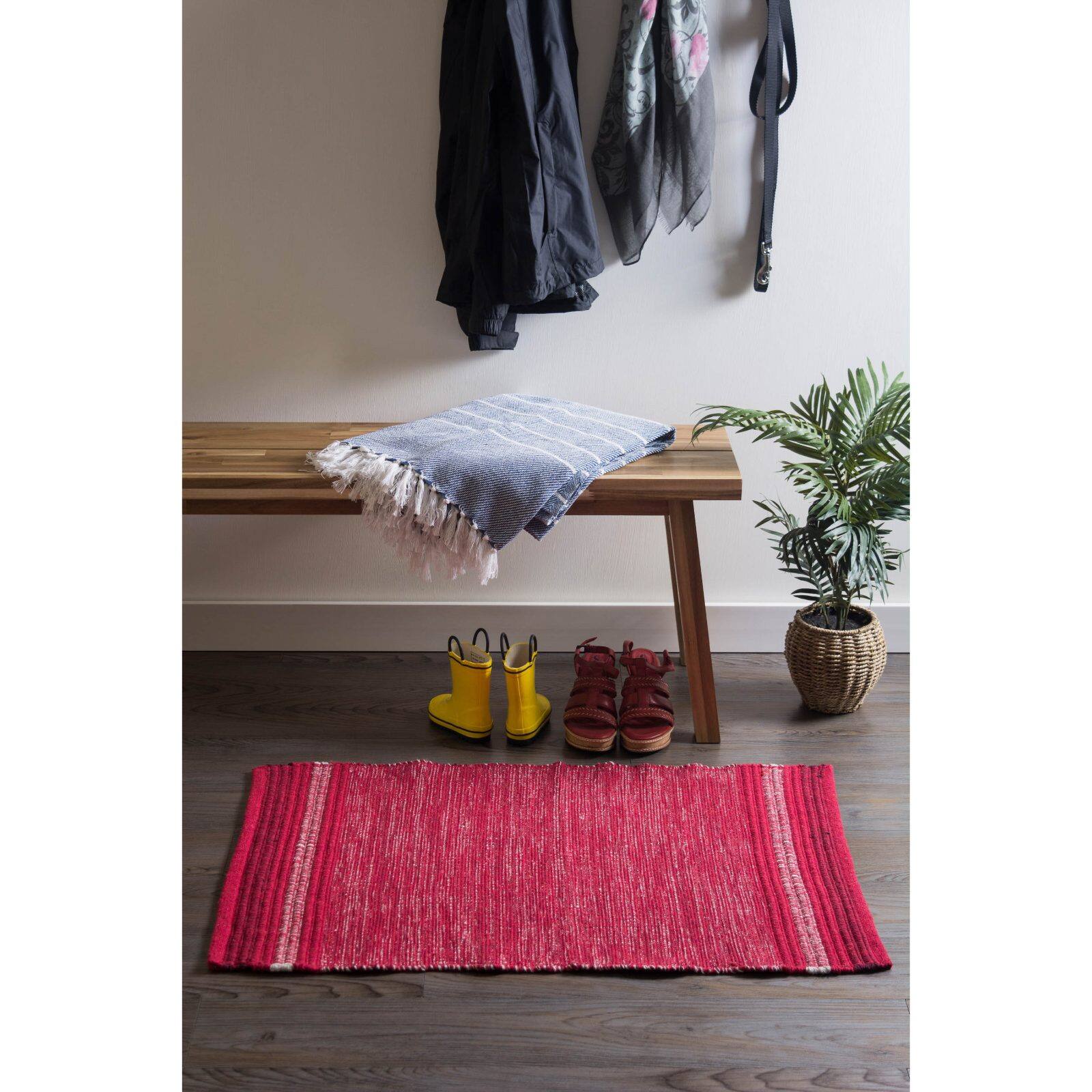 DII&#xAE; Variegated Red Recycled Yarn Rug, 2ft. x 3ft.